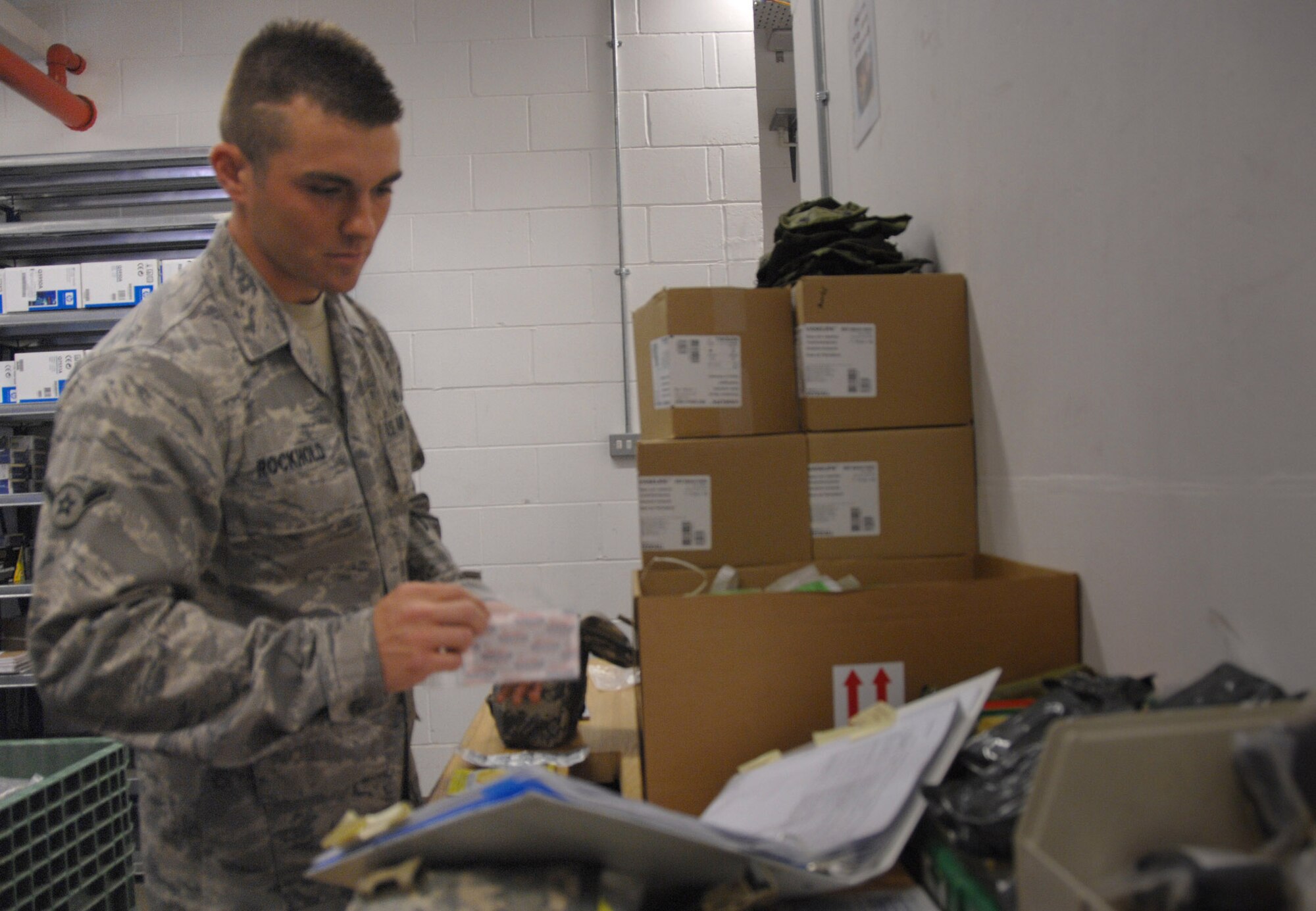 Airman Jacob Rockhold, 48th Medical Support Squadron medical logistics technician, was nominated for the Liberty Spotlight by his chain of command because he practices the Air Force core value of "Service Before Self." 