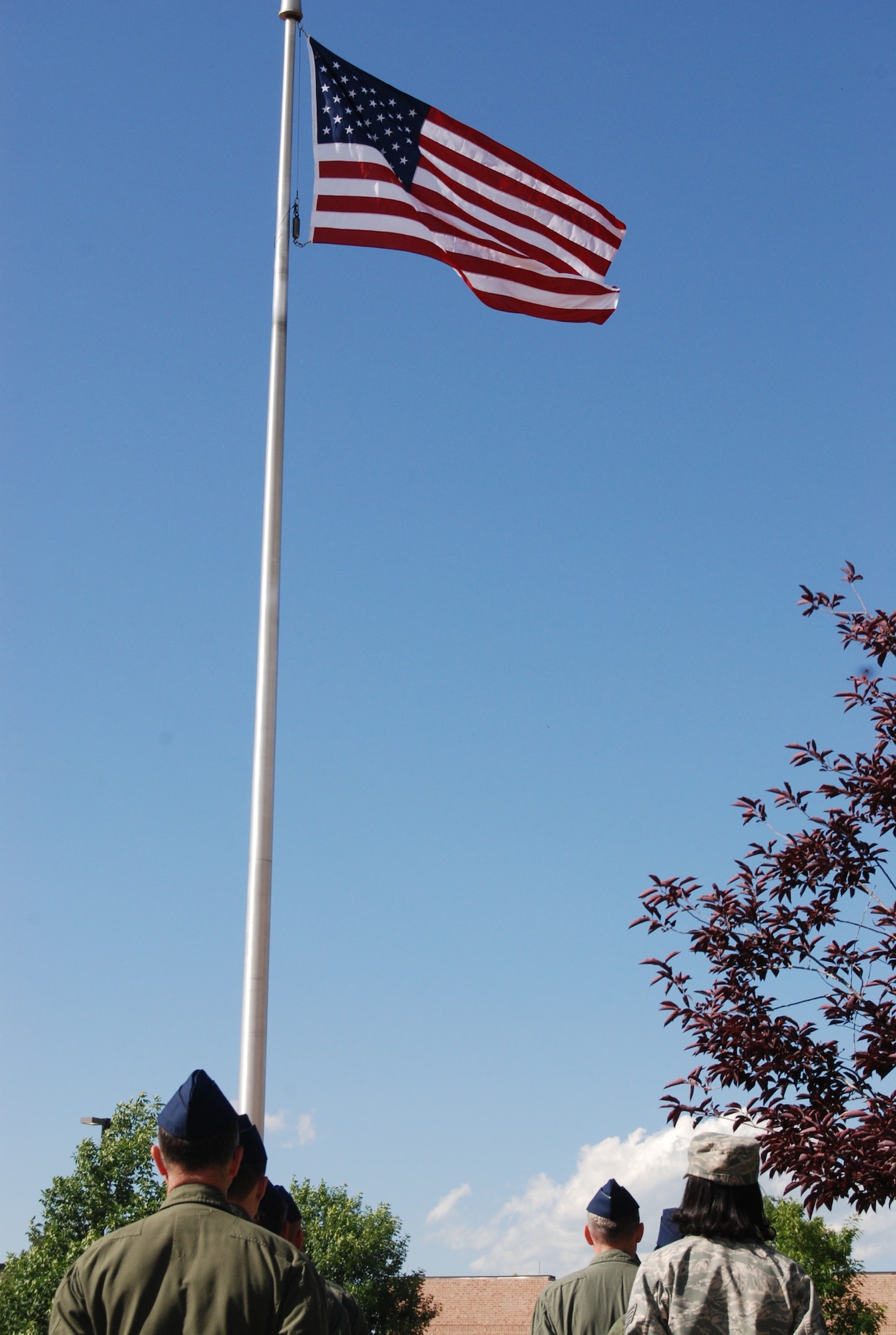 These colors don't run, neither should Airmen during Retreat, Reveille ...