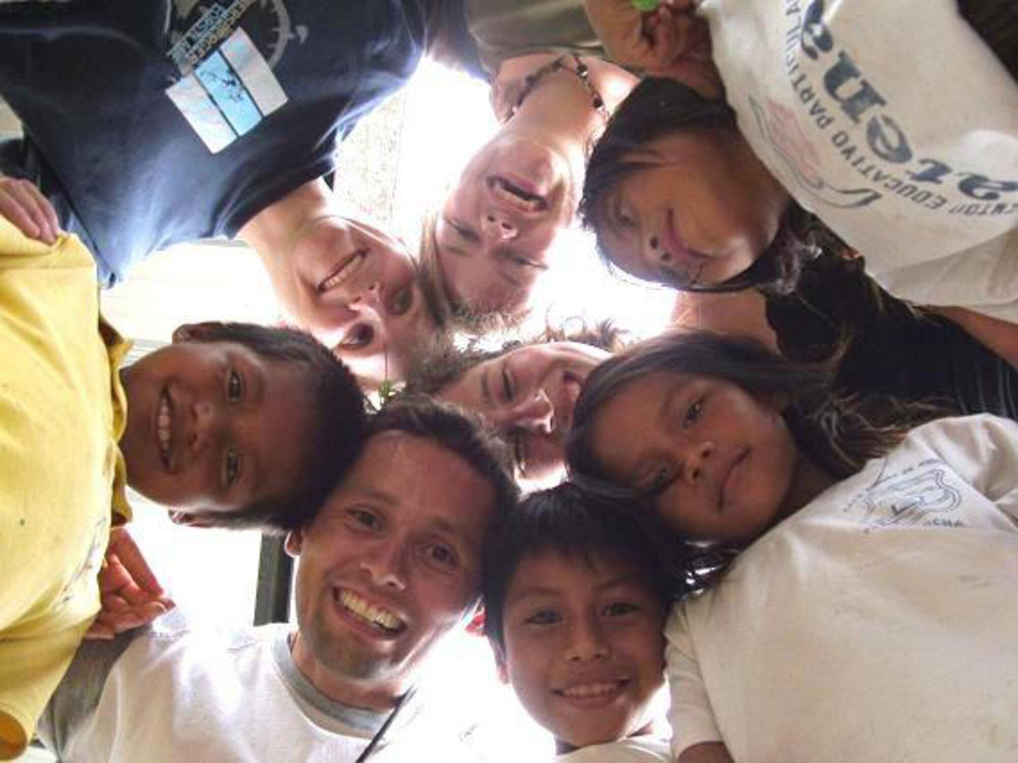 Arnold Engineering Development Center’s National Full-Scale Aerodynamics Complex facility engineer Jose Navarrete poses for a photo with his “circle of friends” while in South America as a volunteer with the Jatun Sacha Foundation, a private Ecuadorian nonprofit, nongovernmental organization. (Photo provided)