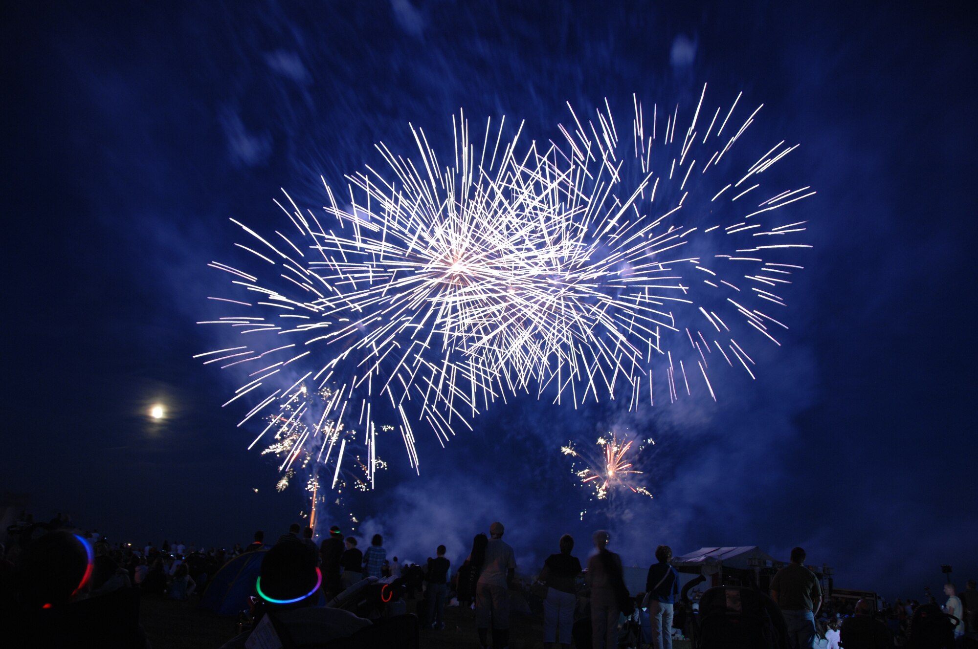 The Fourth of July celebration finished off with a brilliant display of fireworks for the entertainment of all who attended. Members of the local community and military came together to celebrate the American Independence Day festivities at RAF Feltwell, England. (USAF photo by Tech. Sgt. Christopher A. Campbell)