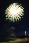 HICKAM AIR FORCE BASE, Hawaii -- Fireworks explode over Hickam Harbor during the grand finale of the All American Beach Blast July 4. The All American Beach Blast, hosted by 15th Services Squadron, began with camping and a movie under the stars July 3. The celebration continued July 4 with food booths, live entertainment, a kiddieland play area, bounce houses, swimming, as well as powerboat, sailboat and banana boat rides in the harbor. (U.S. Air Force photo/Staff Sgt. Mike Meares)