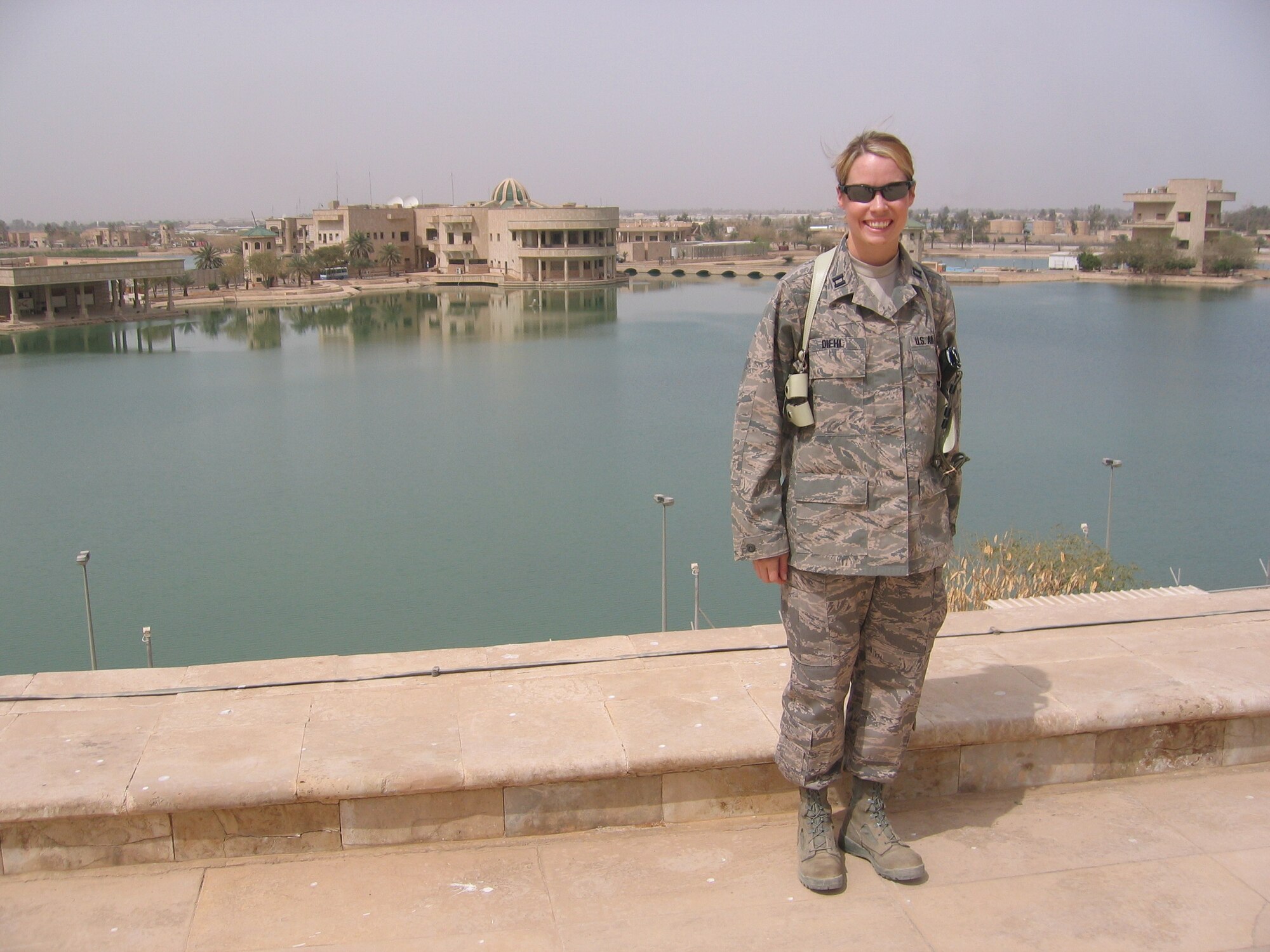 Capt. Virginia Diehl spent six months in the Green Zone in Baghdad. During one stretch of her deployment, their office came under attack nearly every day for 45 days straight. (Courtesy photo)