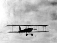 One of the first flights of a Jenny type aircraft at North Island, 1914