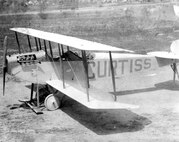 First Curtiss Jenny type at Hammondsport, N. Y. factory before delivery to Army