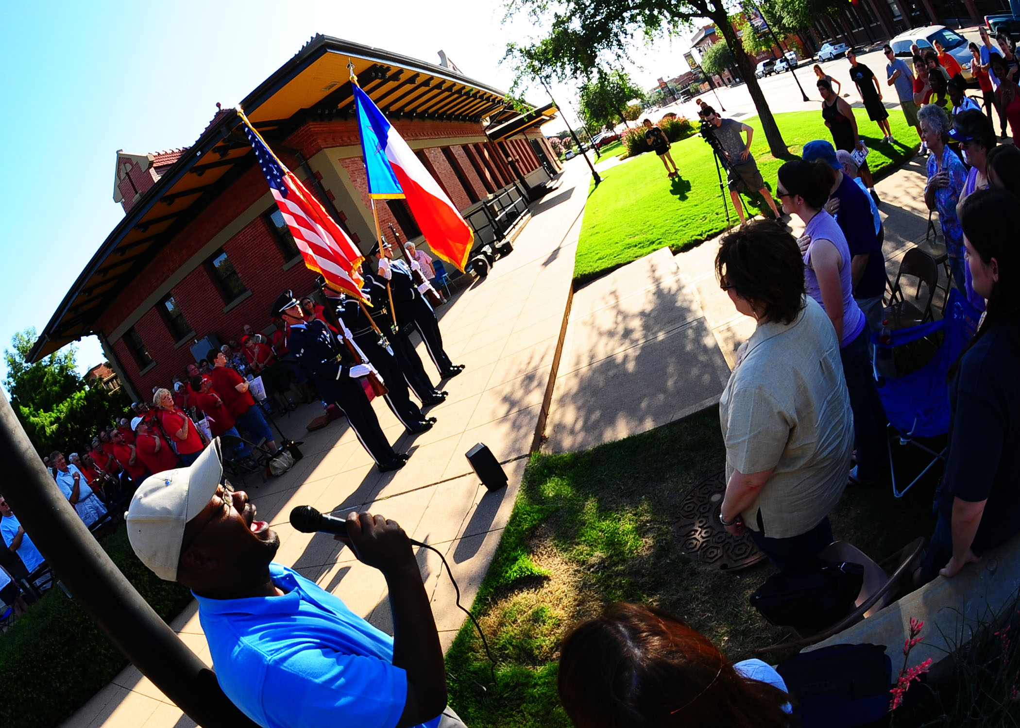 Dyess Air Force Base honor Guard performs at Military Salute Art Walk > Dyess Air Force Base