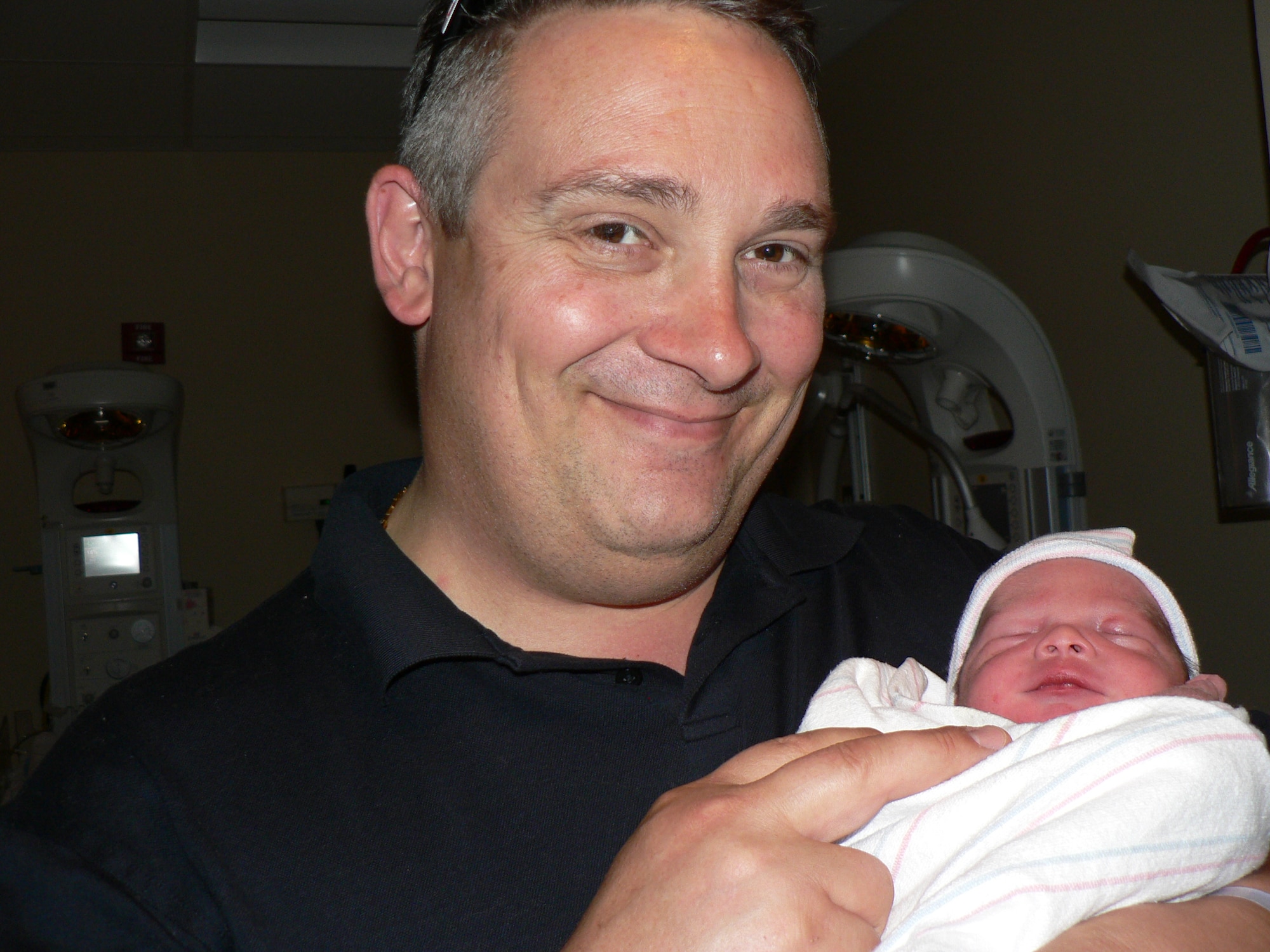 Master Sgt. Steven Fury, 944th Communications FLight shop chief, delivered his son, Nicholas Tyler Fury, at home June 16. His birth was not expected for another three and a half weeks. Sergeant Fury credits his 22 years of CPR an self aid and buddy care given through the Air Force as helping him be able to delivery his son. (Courtesy photo)