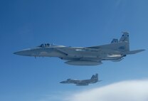 Pilots  from the 125th Fighter Wing, Jacksonville, Fla., Fly a routine training mission on July 10, 2009. (Air National Guard photo by SrA Bryan Yale)