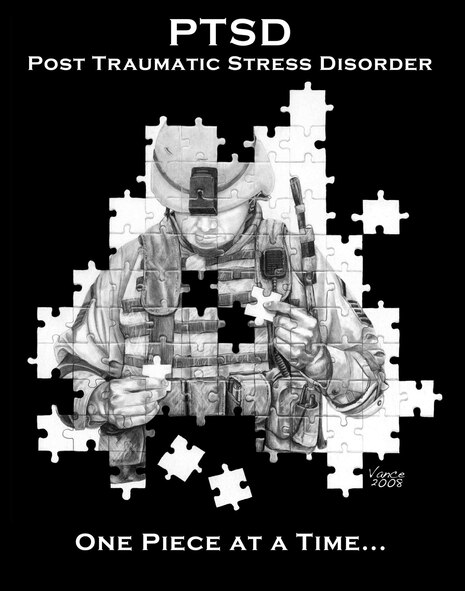 Servicemembers seeking help for deployment-related post-traumatic stress disorder now have the option of being treated through primary care channels at a new pilot program offered at Wilford Hall Medical Center at Lackland Air Force Base, Texas. (U.S. Air Force pencil illustration/Master Sgt. William Vance)