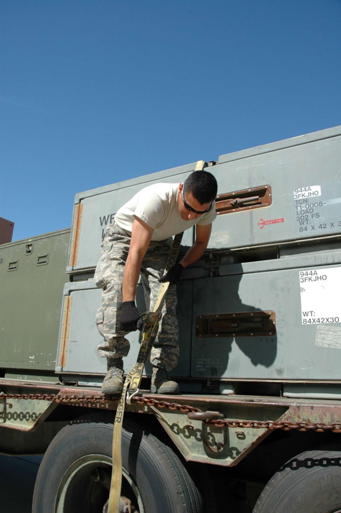 Senior Airman Victor Pimentel, 944th Logistics Readiness Squadron vehicle operator, is the 944th Fighter Wing Spotlight for the week of July 13, 2009 (U.S. Air Force photo/Staff Sgt. Louis Vega)