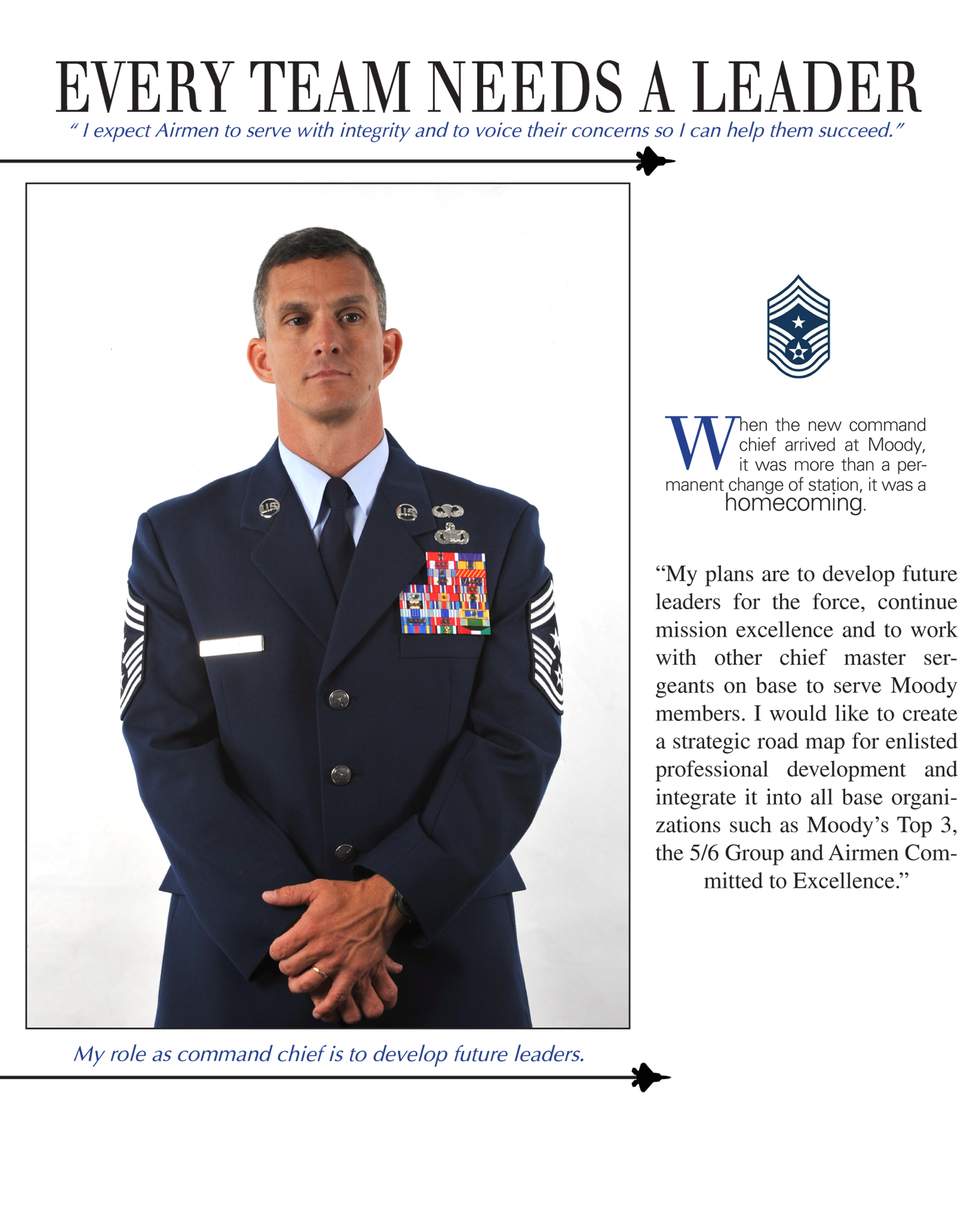 New command chief returns 'home' > Moody Air Force Base > Article Display