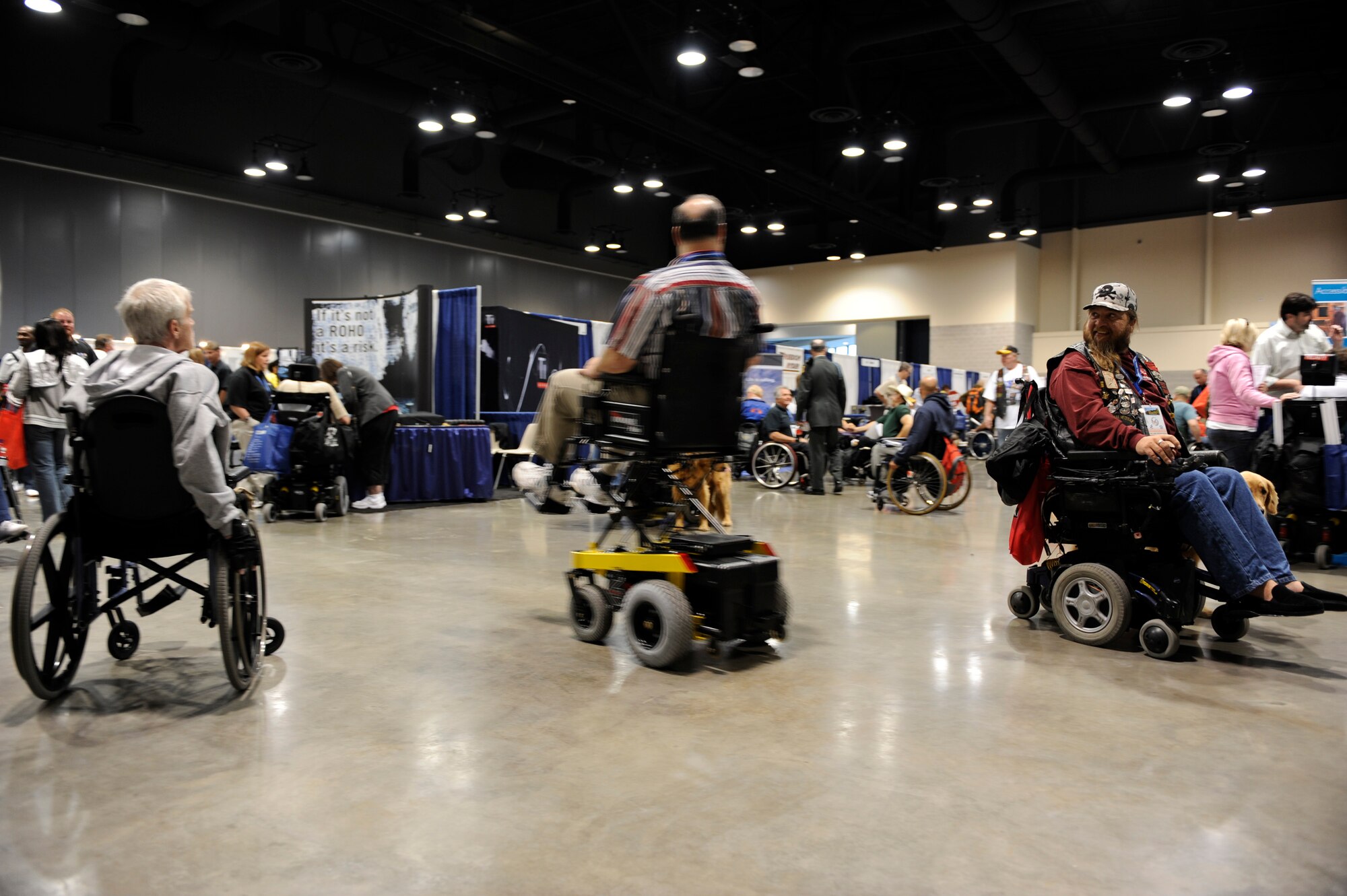Veterans register July 13 before the opening ceremony for the 29th National Veterans Wheelchair Games held in Spokane, Wa. More than 500 veterans meet at the convention center to take part in the 2009 National Veterans Wheelchair Games July 13 through 19. (U.S. Air Force photo/Staff Sgt. Desiree N. Palacios)