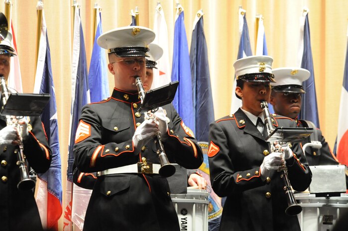 The Quantico Va., Marine Corps Band plays for the NAACP 35th Annual Armed Services and Veterans Affairs Awards Dinner, July 14.