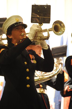 The Quantico Va., Marine Corps Band plays for the NAACP 35th Annual Armed Services and Veterans Affairs Awards Dinner, July 14.