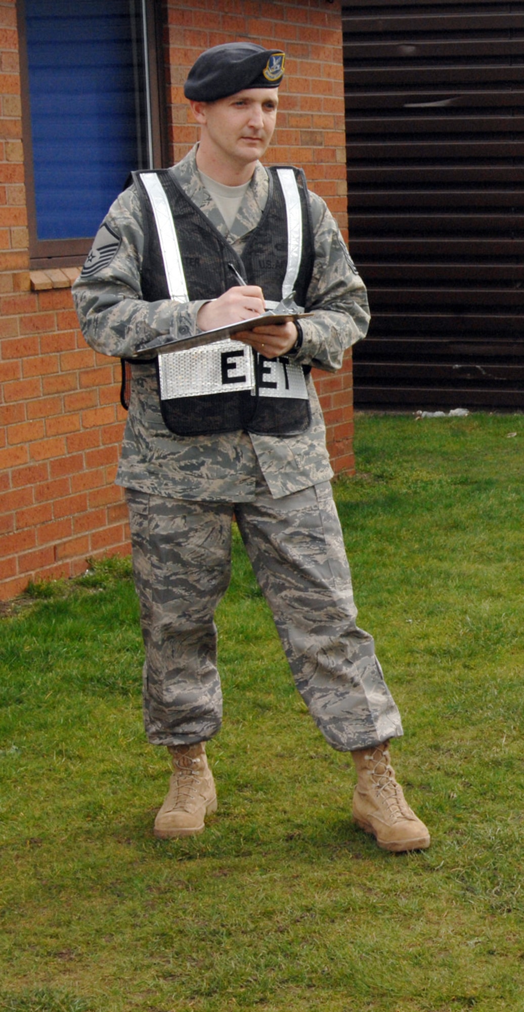 Master Sgt. John Carter, the noncommissioned officer in charge of the 100th Security Forces Squadron's Standards and Evaluations division at RAF Mildenhall, England, was deployed to Baghdad where he led raids, survived 270 rocket attacks and directed some 6,000 foot or mounted patrols.  The Air Force Chief of Staff reviews the selections. The selections for the 2009 12 Outstanding Airmen of the Year were announced July 2 by Air Force officials at Randolph Air Force Base, Texas. (U.S. Air Force photo)