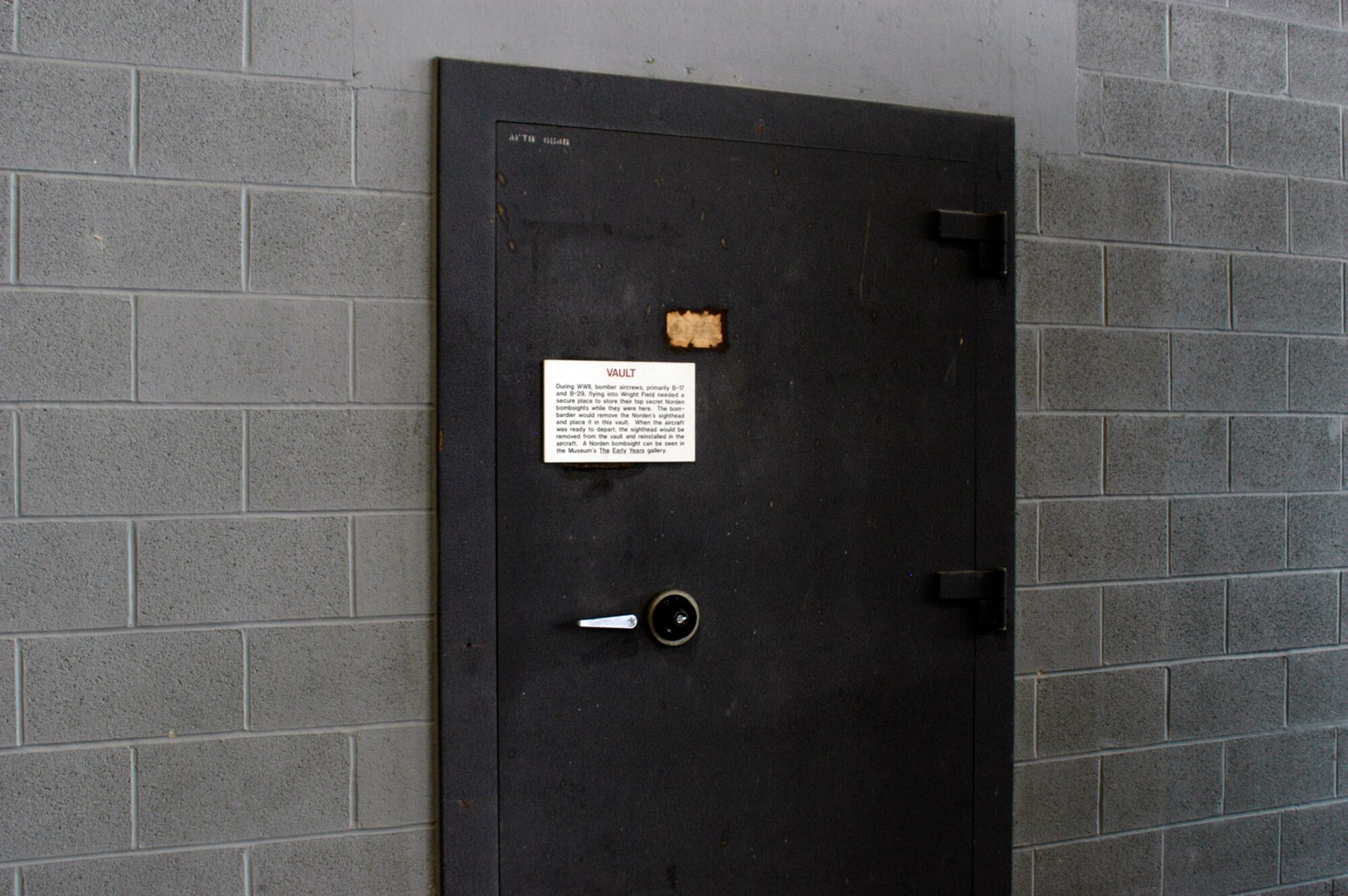 DAYTON, Ohio -- Vault in the Presidential Gallery at the National Museum of the United States Air Force. (U.S. Air Force photo)
