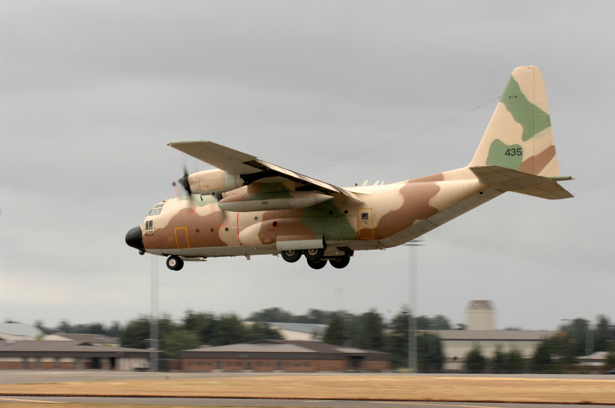 An Israeli C-130 aircraft lands at McChord July 13 to compete in Air Mobility Command's Rodeo 2009, an international competition that focuses on improving worldwide air mobility forces' professional core abilities. (U.S. Air Force photo/Senior Airman Matthew Smith)