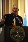 Commandant of the Marine Corps, Gen. James T. Conway, speaks at the NAACP 35th Annual Armed Services and Veterans Affairs Awards Dinner, July 14.