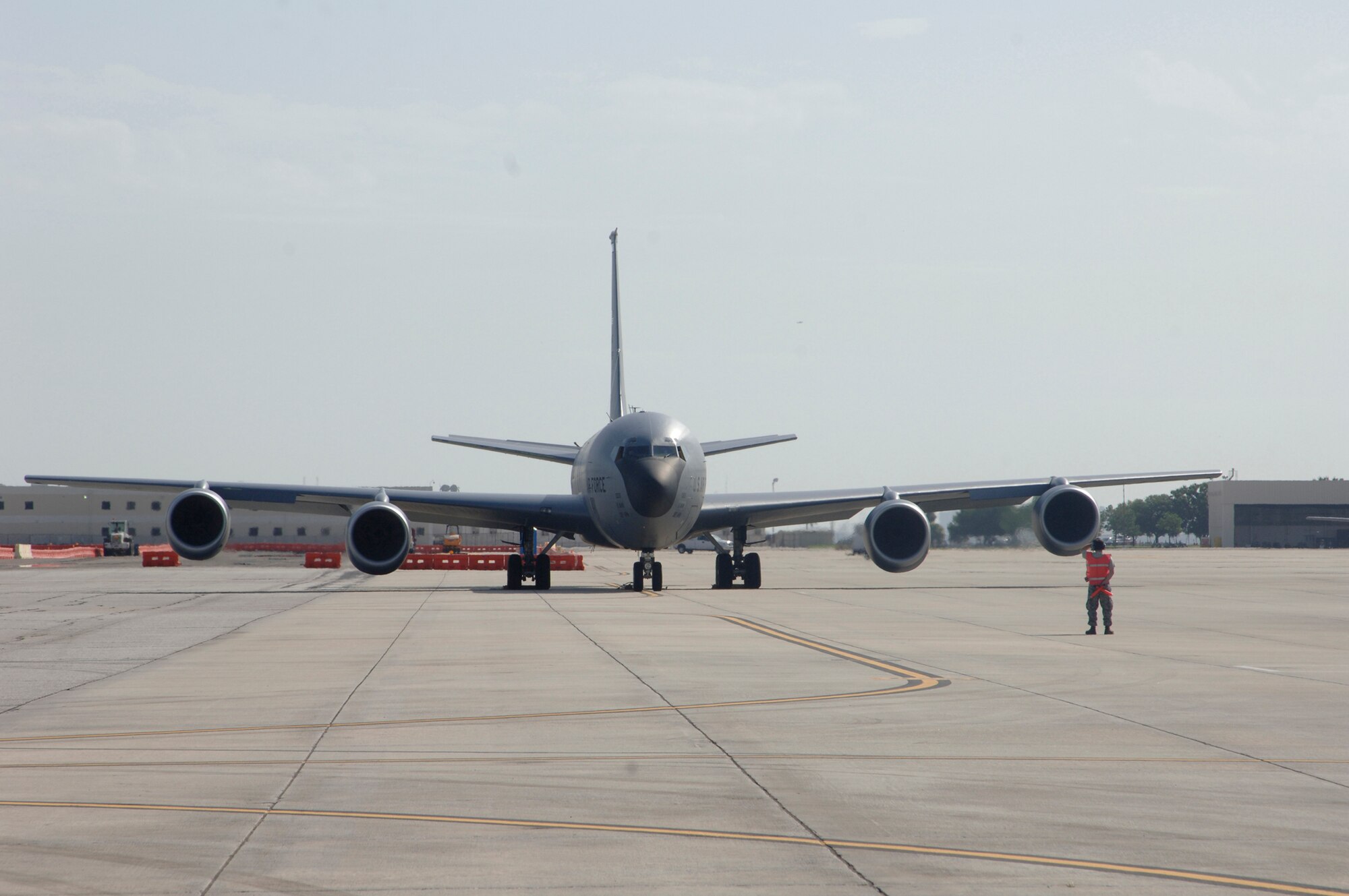KC-135 Stratotaker preparing for four ship departure (U.S. Photo/Capt. Shane Huff)