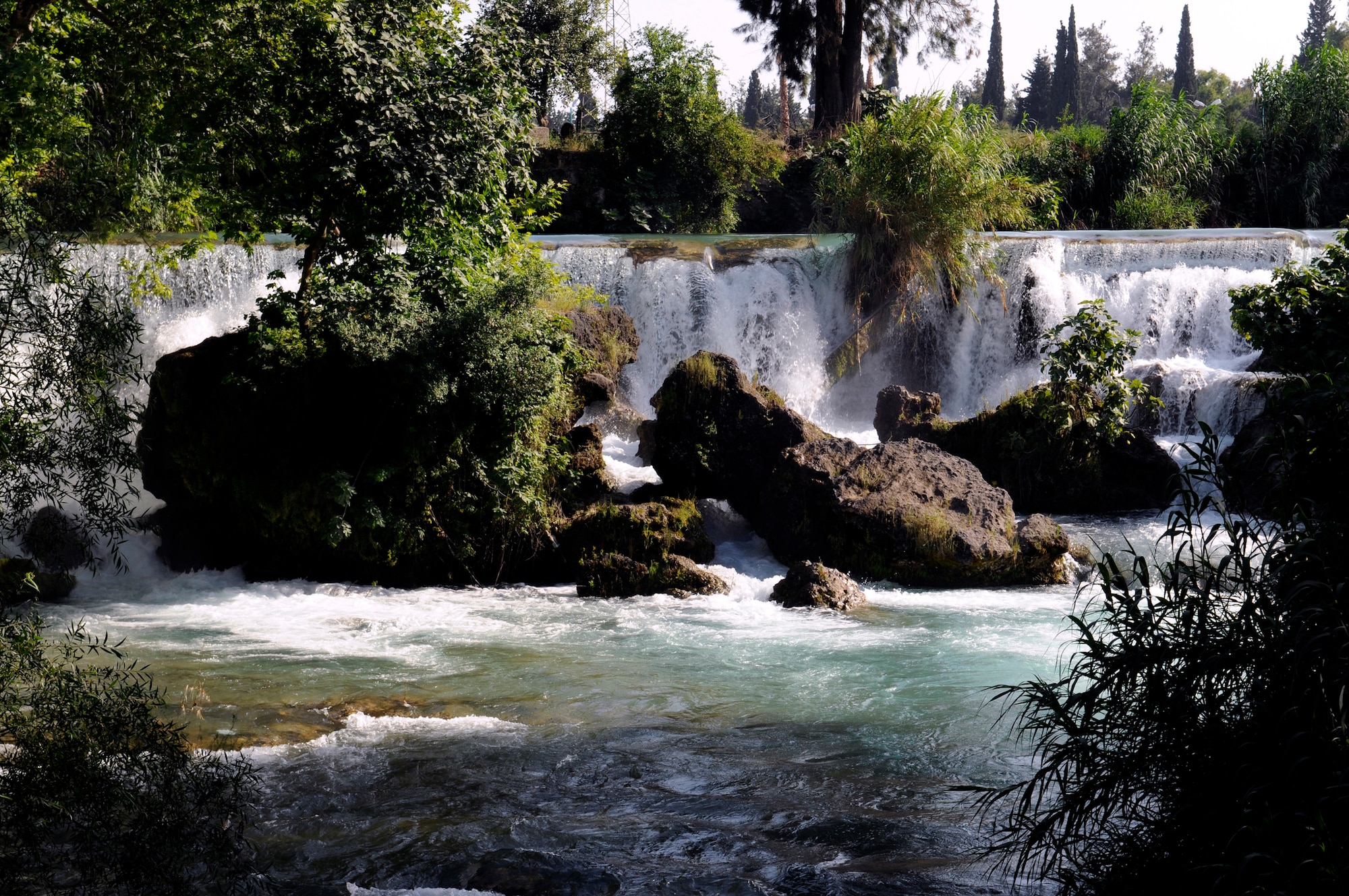The waterfalls in Tarsus, Turkey, is a man-made waterfall.  It was created within the last century to help stem the annual flooding that occured in Tarsus throughout history.  After its creation, it was discovered to be the location of an ancient Roman cemetery.  (U.S. Air Force photo/Staff Sgt. Raymond Hoy)