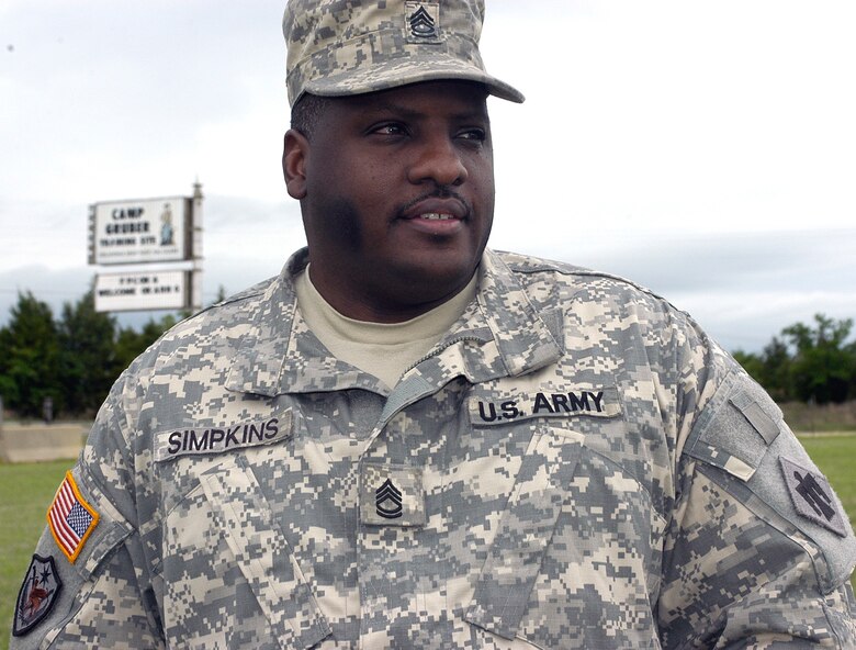 Sgt. 1st Class Eddie Simpkins, a Tinker employee and member of the Oklahoma Army National Guard who was on board a C-130 when it crashed last year in Iraq. (Army photo)