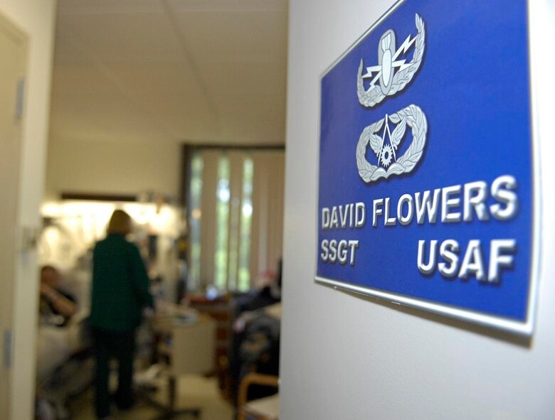 Staff Sgt. David Flowers, an explosive ordnance disposal technician, was injured on May 11, when he stepped on an anti-personnel mine near Bagram Air Base, Afghanistan.  Sergeant Flowers is currently being treated for his injuries at Walter Reed Army Medical Center, in Washington, D.C. (U.S. Air Force photo by Staff Sgt. Sarah E. Stegman) (RELEASED)