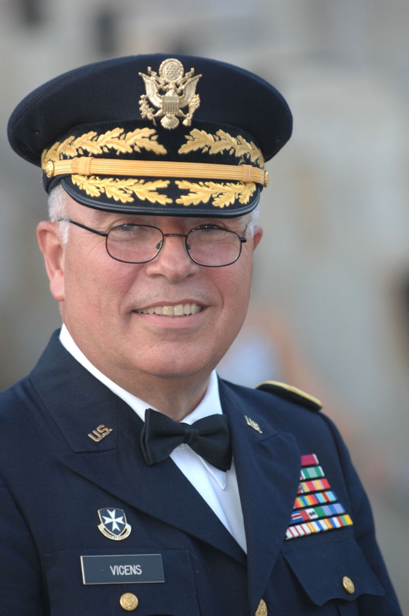 Army Brig. Gen. Antonio J. Vincens, the adjutant general of the Puerto Rico National Guard, attends a memorial wreath laying ceremony July 14, 2009, in Old San Juan, Puerto Rico, honoring the service members from Puerto Rico who died defending the United States. (U.S. Air Force photo/Tech. Sgt. Francisco V. Govea II)
