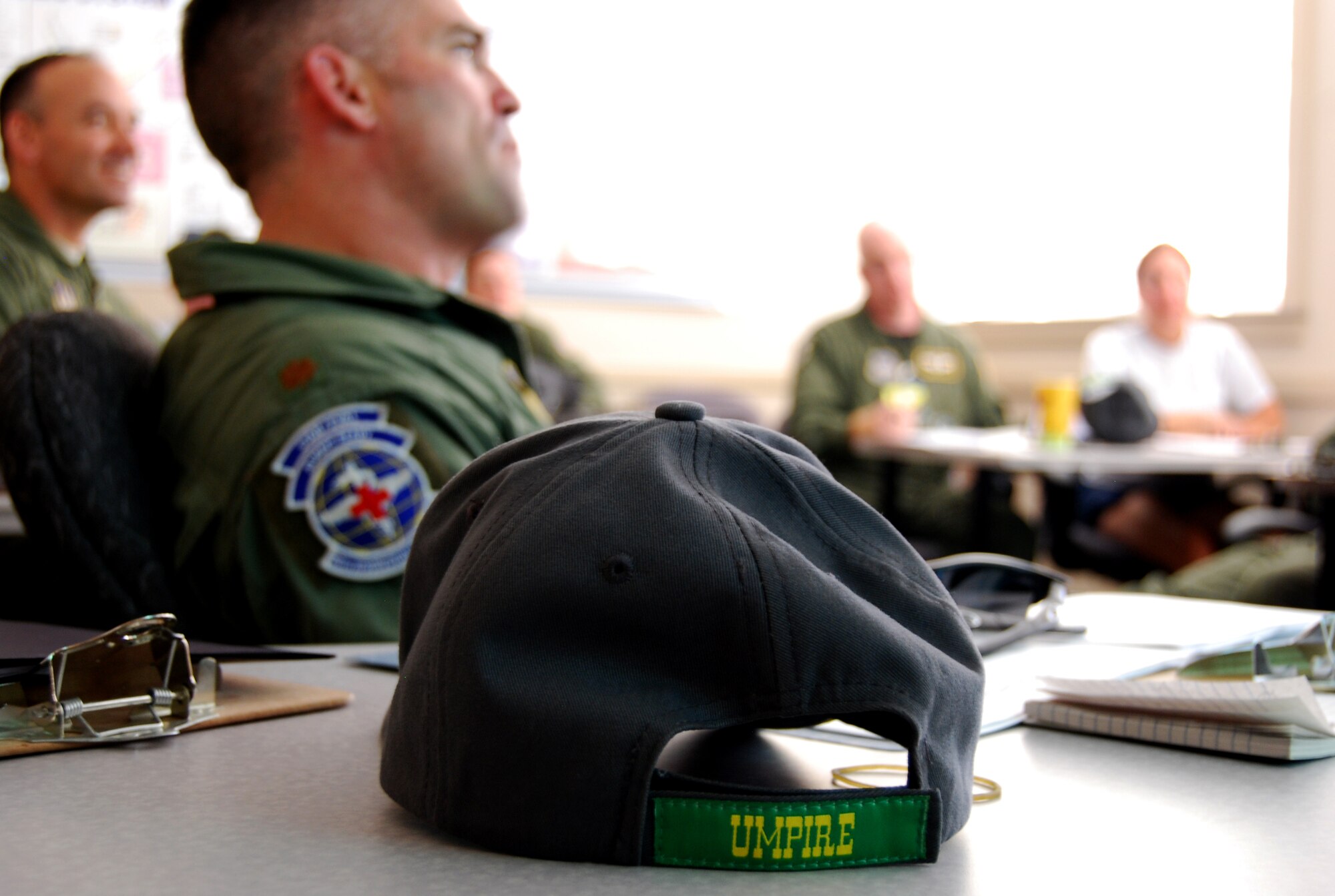 The umpire hat that is worn by all umpires at the Air Mobility RODEO 2009 at McChord Air Force Base, Wash. (U.S. Air Force Photo/Airman 1st Class Amber Kelly-Herard)