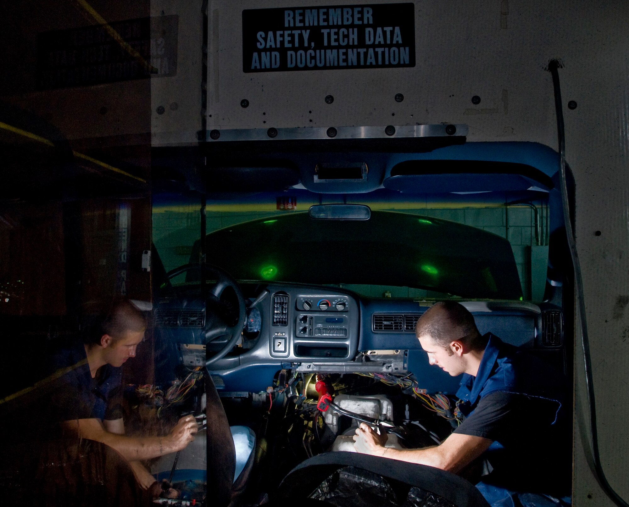 Airman 1st Class Christopher Smith unbolts the thermostat to be replaced at Kunsan Air Base, Republic of Korea July 16. Airman Smith is a vehicle maintainer from the 8th Logistics Readiness Squadron who is responsible for the upkeep of all vehicles on Kunsan Air Base. (U.S. Air Force Photo by Senior Airman Jonathan Steffen)