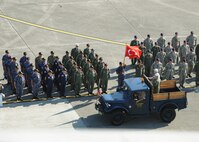 Turkish armed forces render a salute to Gen. Arthur J. Lichte and Maj. Gen. Brooks Bash at the Opening Ceremony for RODEO 2009, July 19 at McChord Air Force Base, Wash. Air Mobility RODEO is an international combat skills and flying operations competition designed to develop and improve techniques and procedures with our international partners to enhance mobility operations. (U.S.Air Force photo/Tech Sgt. Michelle Larche)
