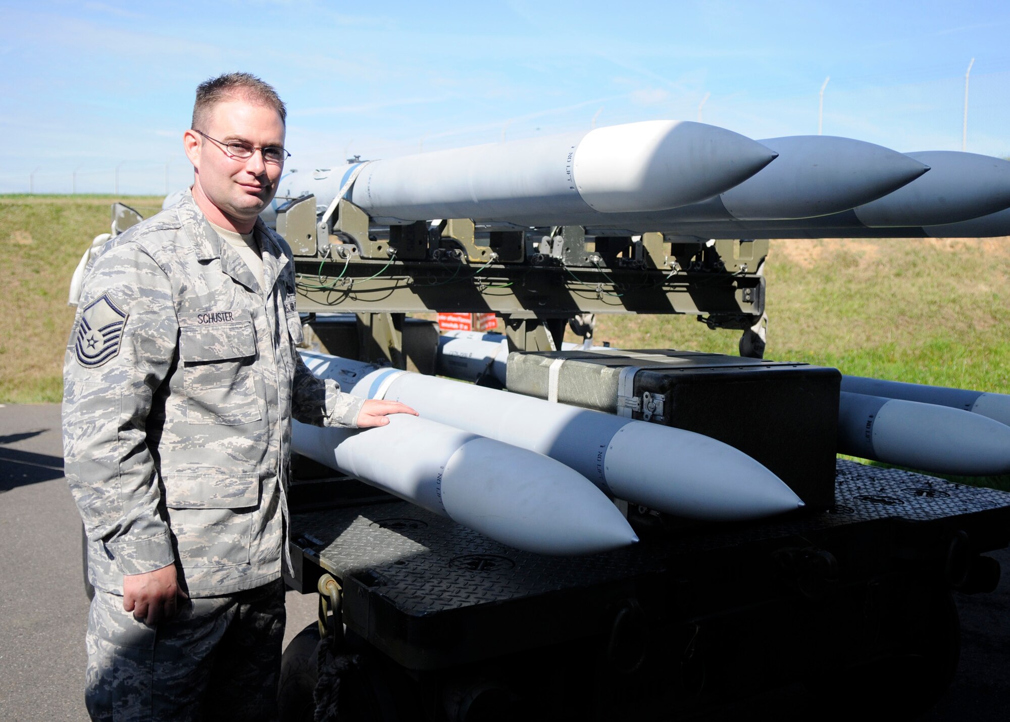 SPANGDAHLEM AIR BASE, Germany -- Master Sgt. Jamie Schuster, 52nd Equipment Maintenance Squadron precision guided munitions element chief, is the 52nd Fighter Wing's Top Saber Performer for the week of July 24-30. (U.S. Air Force photo by Airman 1st Class Staci Miller) 
