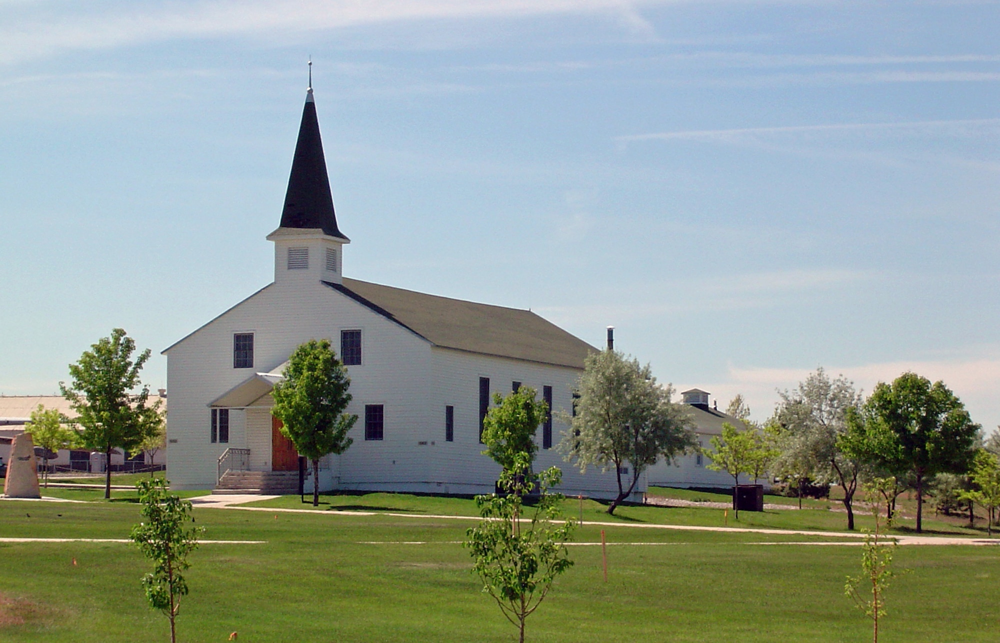 Today the original Hill Field Chapel stands majestically on the Hill Aerospace Museum grounds, retired from "active duty" as a religious facility, but still serving proudly. Private individuals and organizations sometimes rent the Chapel for weddings. (Courtesy Photo)