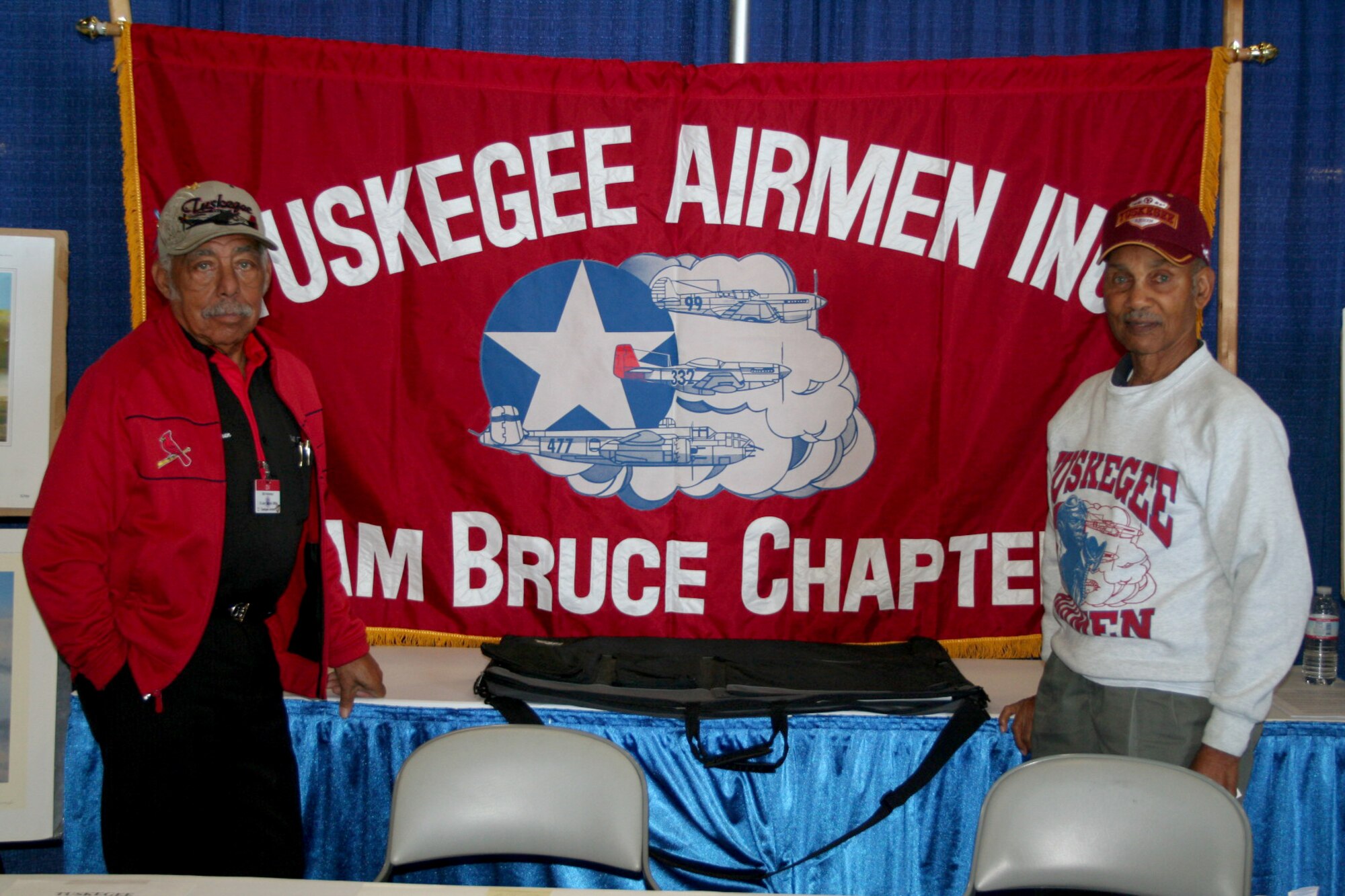MCCHORD AIR FORCE BASE, Wash. – Tuskegee Airmen retired Lt. Cols. Bill Hammond and Ed Drummond visit Air Mobility RODEO 2009 during the opening ceremony and Wednesday. They were excited to see how far the Air Force has come. (U.S. Air Force photo/Airman 1st Class Amber Kelly-Herard)