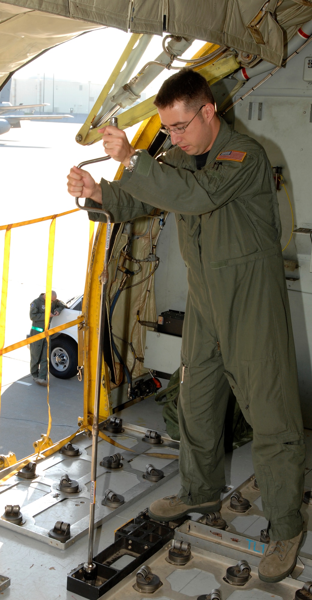 Staff Sgt. JonPierre Castech, 22nd Operations Group special operations logistics boom operator 
