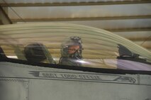 NELLIS AIR FORCE BASE, Nev. -- A 79th Fighter Squadron "Tigers" pilot prepares to depart on a Green Flag night mission. Units attend Green Flag exercises for air-to-ground training prior to their deployment. The 79th FS is scheduled to deploy to Afghanistan in October. (U.S. Air Force photo/2nd Lt. Emily Chilson) 