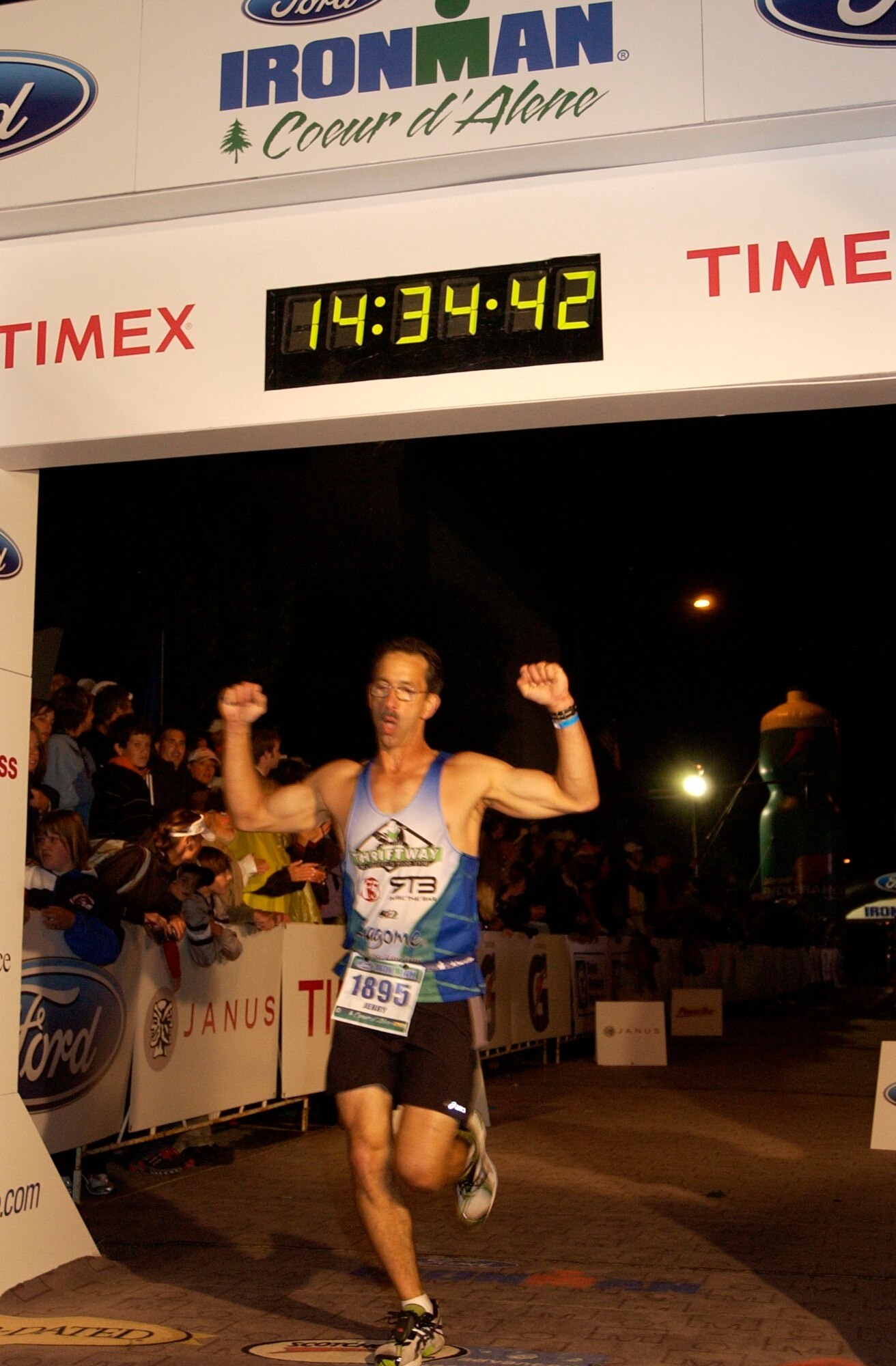 Finishing in a little over 14 hours, Colonel Thayer shaved an hour and 10 minutes off his previous race time. The Tinker colonel was one of more than 2,000 athletes participating in the annual event (Courtesy photo)