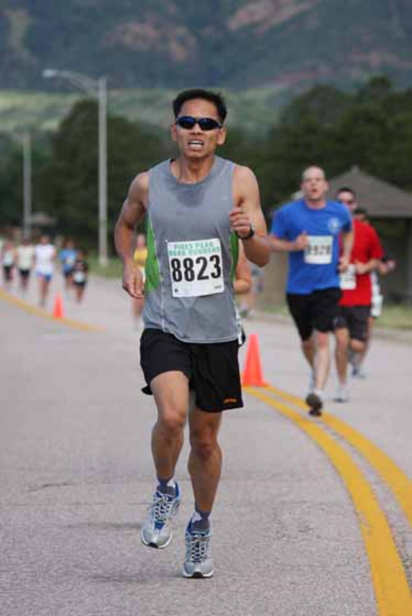 7th Space Operations Squadron commander Lt. Col. Hung Tang, competes in the 4th Annual Veterans’ Home Run 5K at the Air Force Academy in June. (Photo courtesy of Mr. Thomas Dewane)