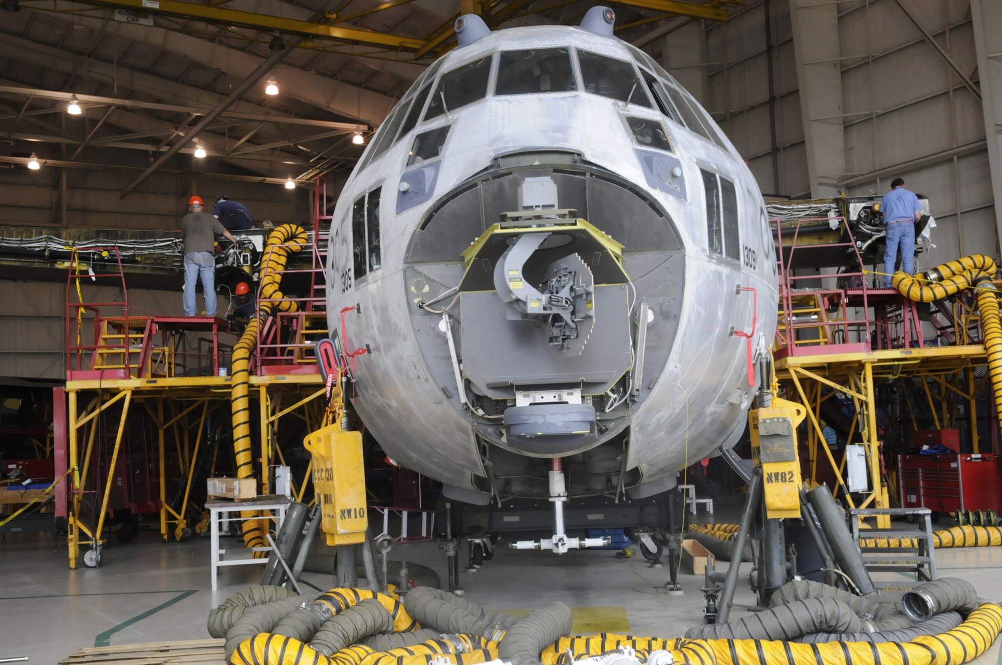 The first C-130 to undergo high velocity maintenance at Robins is scheduled to arrive July 31. U. S. Air Force photo by Sue Sapp