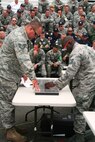 Maintenance Airmen participate in a maintenance skills competition demonstration July 23, 2009, as part of activities for Air Mobility RODEO 2009 at McChord Air Force Base, Wash. The maintenance skills competition will be featured for the first time as a main event in RODEO 2011.  (U.S. Air Force Photo/Tech. Sgt. Scott T. Sturkol)