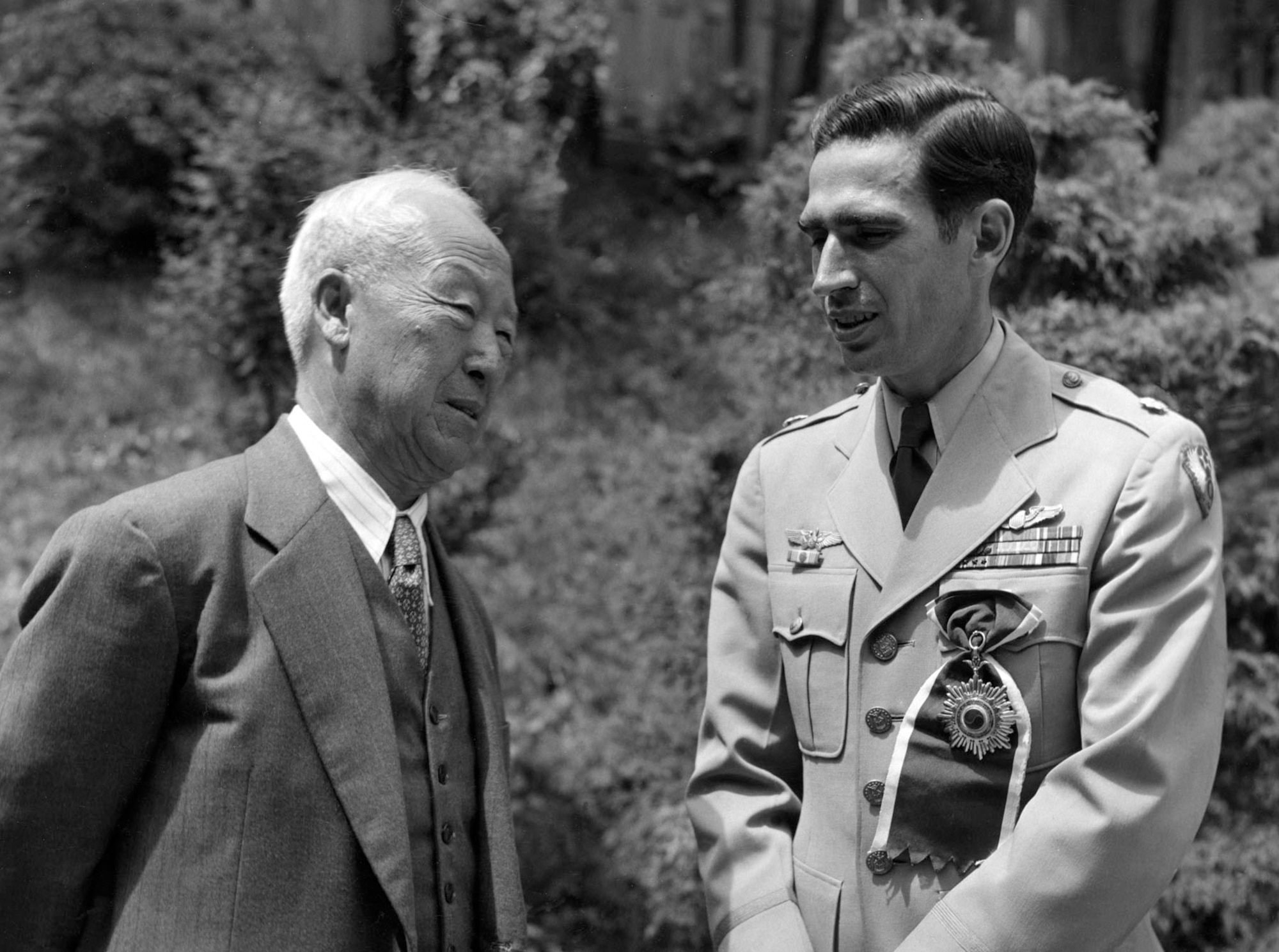 South Korean president Syngman Rhee presented Hess with this decoration in 1951 for his exceptional service during the Korean War. (U.S. Air Force photo)