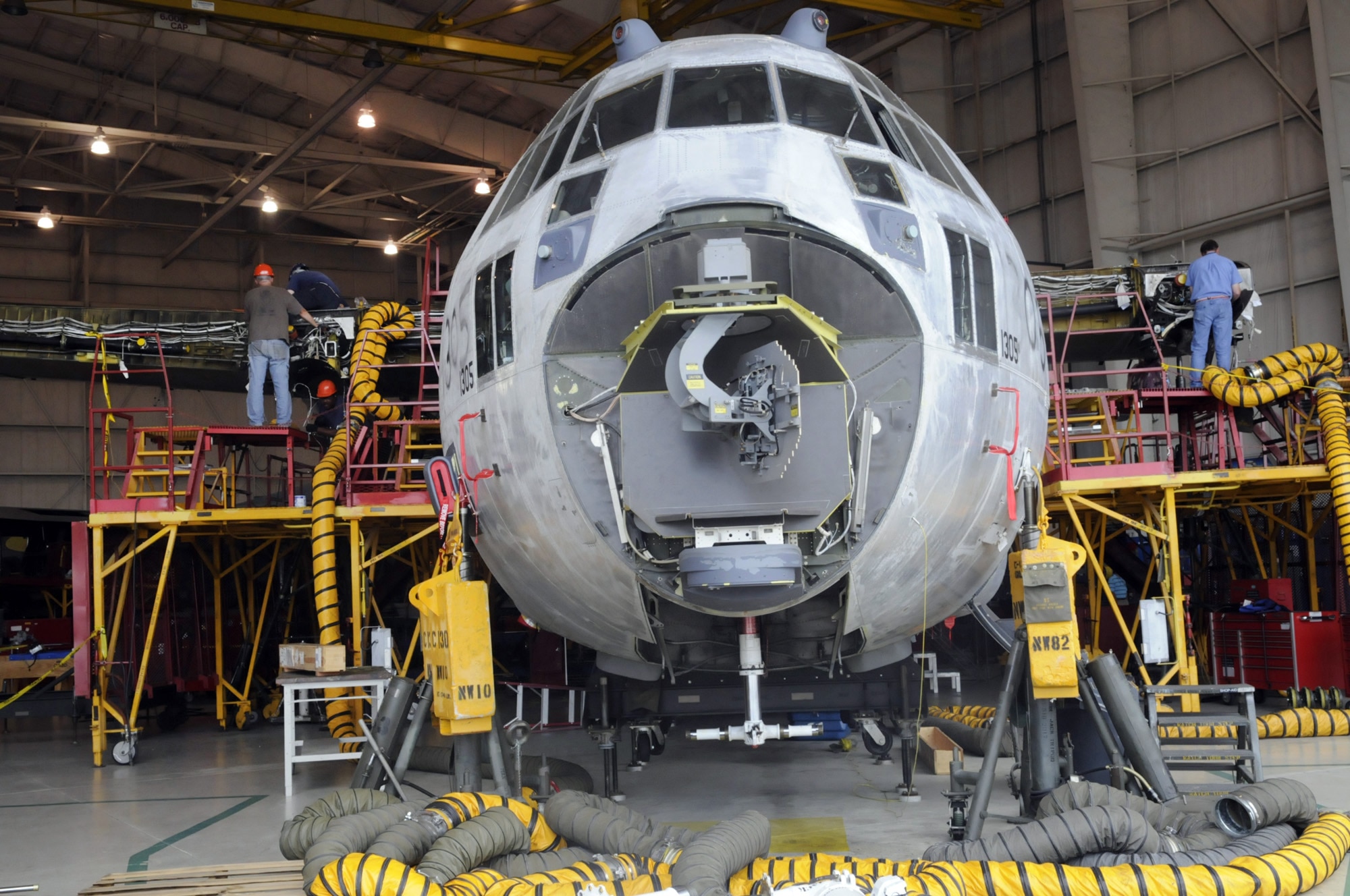 The first C-130 Hercules to undergo high-velocity maintenance is scheduled to arrive July 31 at Robins Air Force Base, Ga. (U.S. Air Force photo/Sue Sapp) 