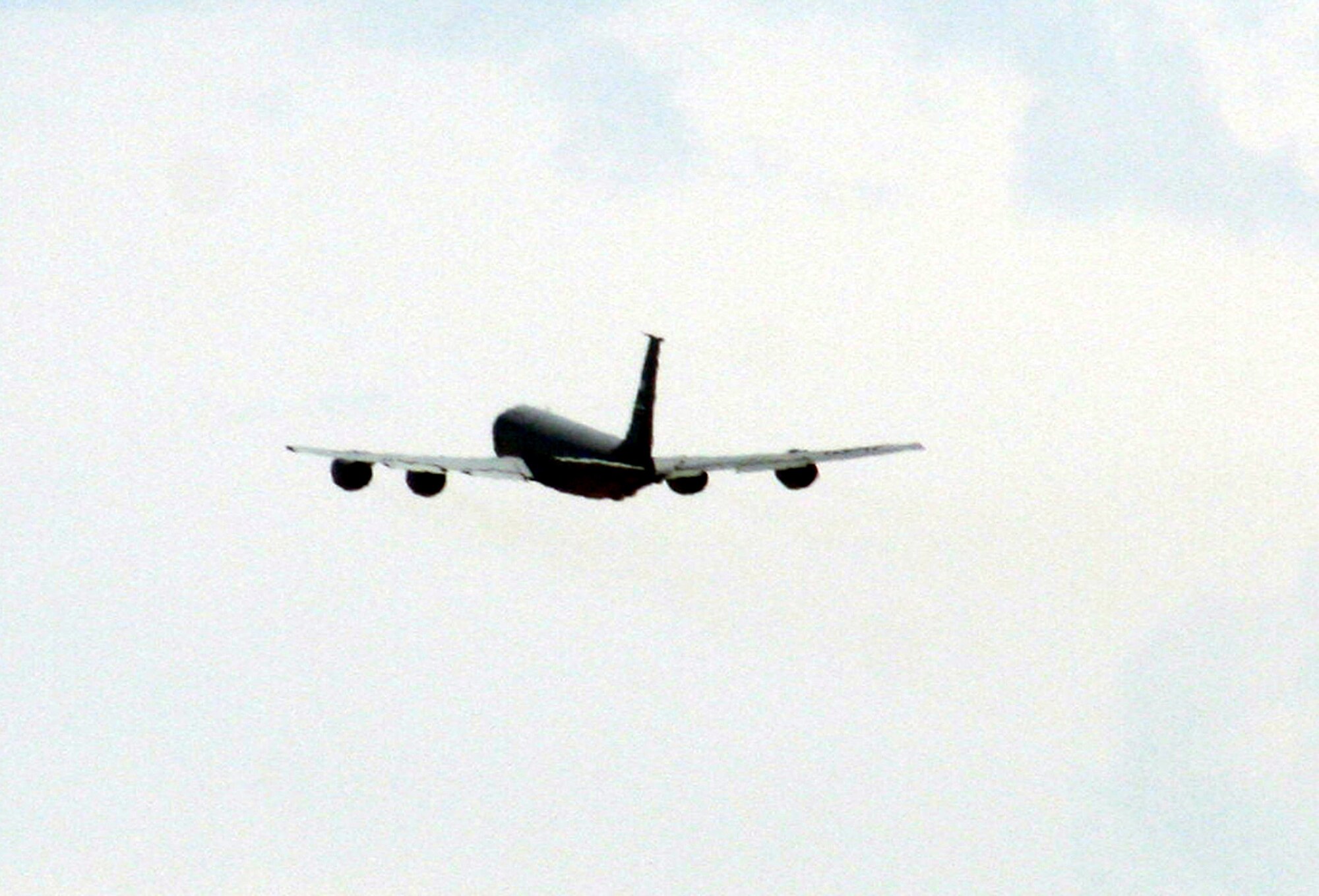 A KC-135R Stratotanker from the 507th Air Refueling Wing, Tinker Air Force Base, Okla., takes off for a mission at McChord Air Force Base, Wash., July 25, 2009. The KC-135 is one of the Air Mobility Command's main air refuleing planes that helps provide "global reach" and the Air Force to "fly, fight and win...in air, space and cyberspace."  (U.S. Air Force Photo/Tech. Sgt. Scott T. Sturkol)