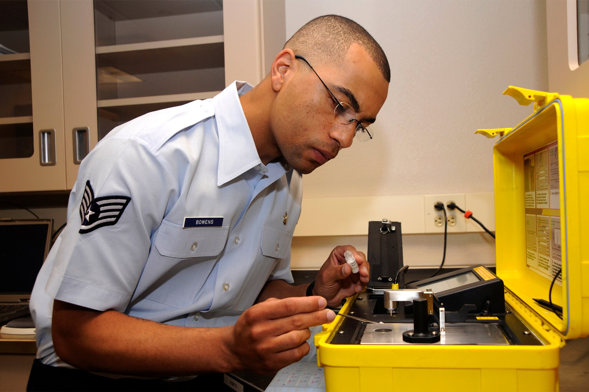 Staff Sgt. Chris Bowens was selected for this week's First Knight award. This award is designed to recognize outstanding Airmen and civilians each week for the work they do every day. (U.S. Air Force photo)