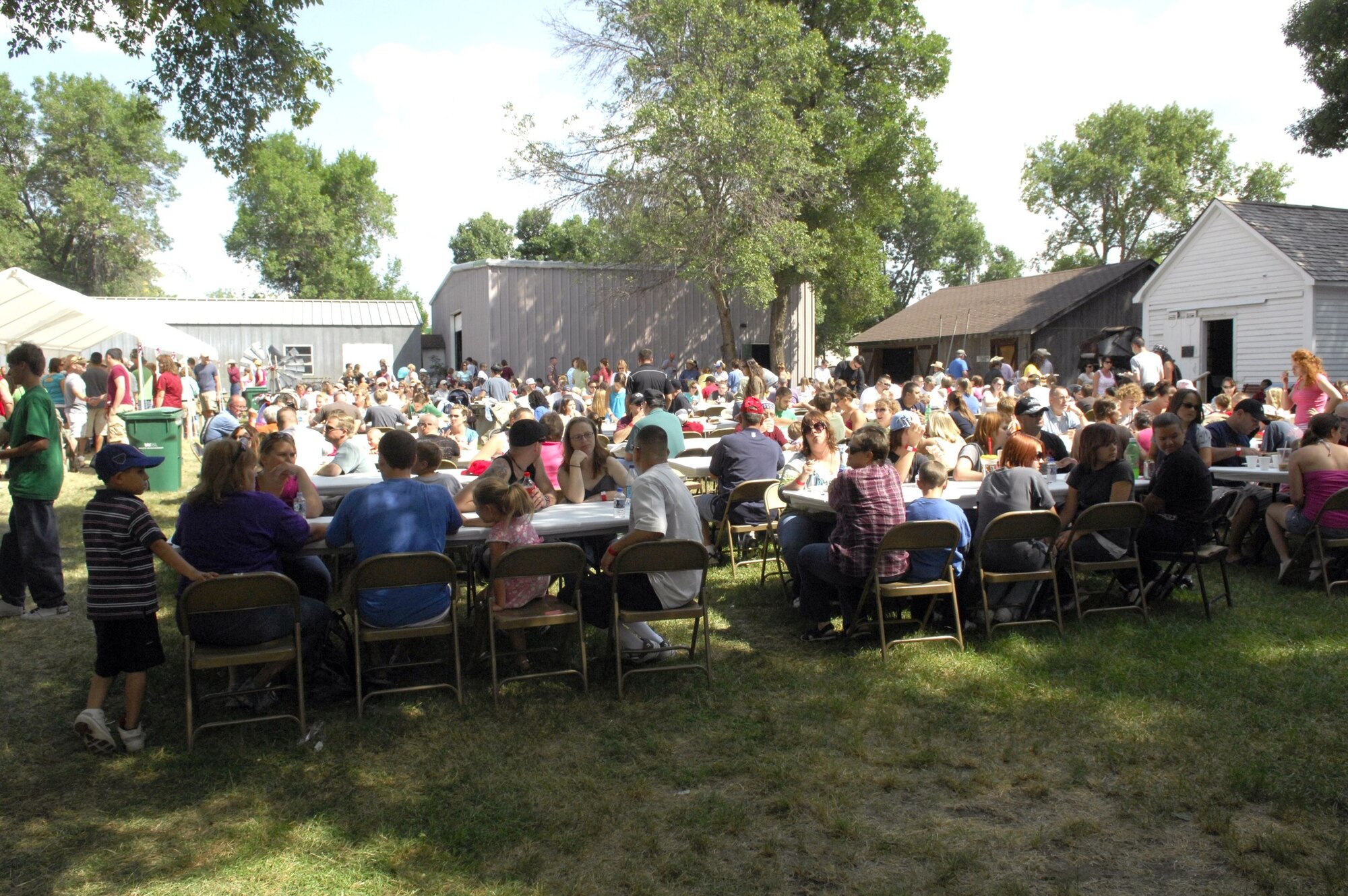 MINOT AIR FORCE BASE, N.D.--The North Dakota Beef Commission, the North Dakota Stockmen’s Association and the North Dakota Cattlewomen saluted servicemembers with the Beef Industry Military Appreciation Day at the 2009 North Dakota State Fair here, July 28. This is the sixth year the beef industry hosted a military appreciation day, having honored more than 5,750 military troops and their families within the last five years. (U.S. Air Force Photo by Airman First Class Jesse Lopez)