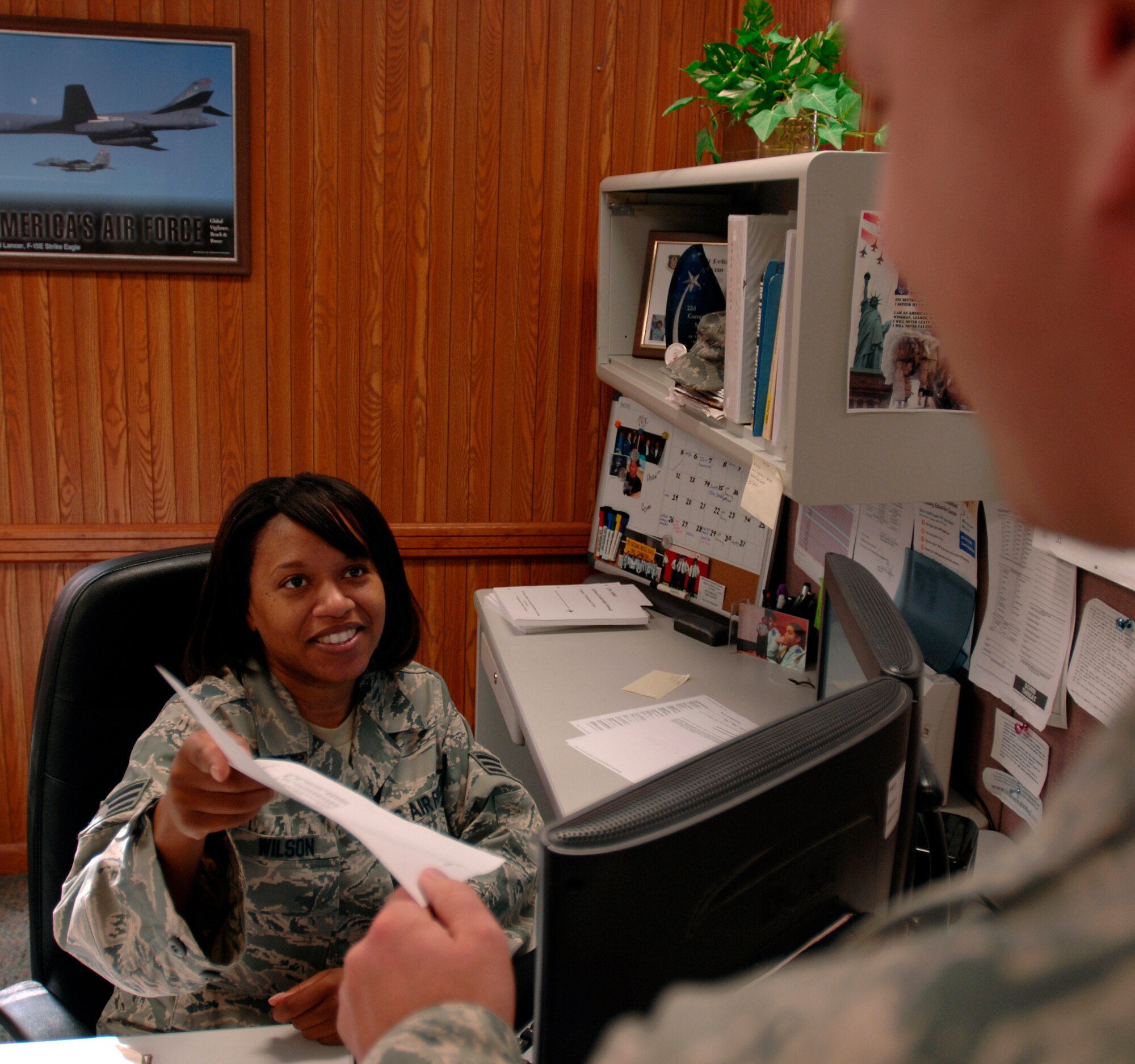 Senior Airman Tamara Wilson
22nd Air Refueling Wing Comptroller Squadron	
financial analyst
