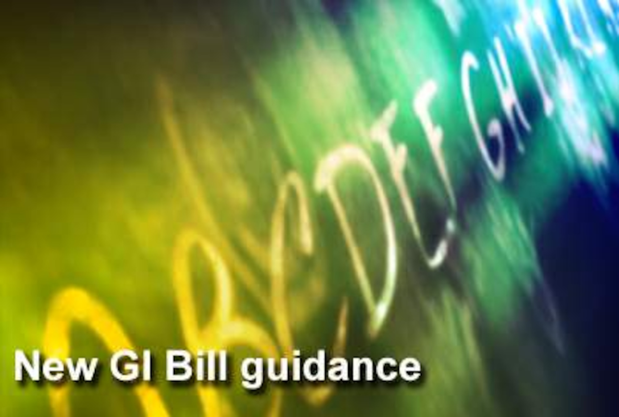 Air Force Personnel Center officials provided updates to the field recently on the Air Force implementation of the Post-9/11 GI Bill. (U.S. Air Force graphic)