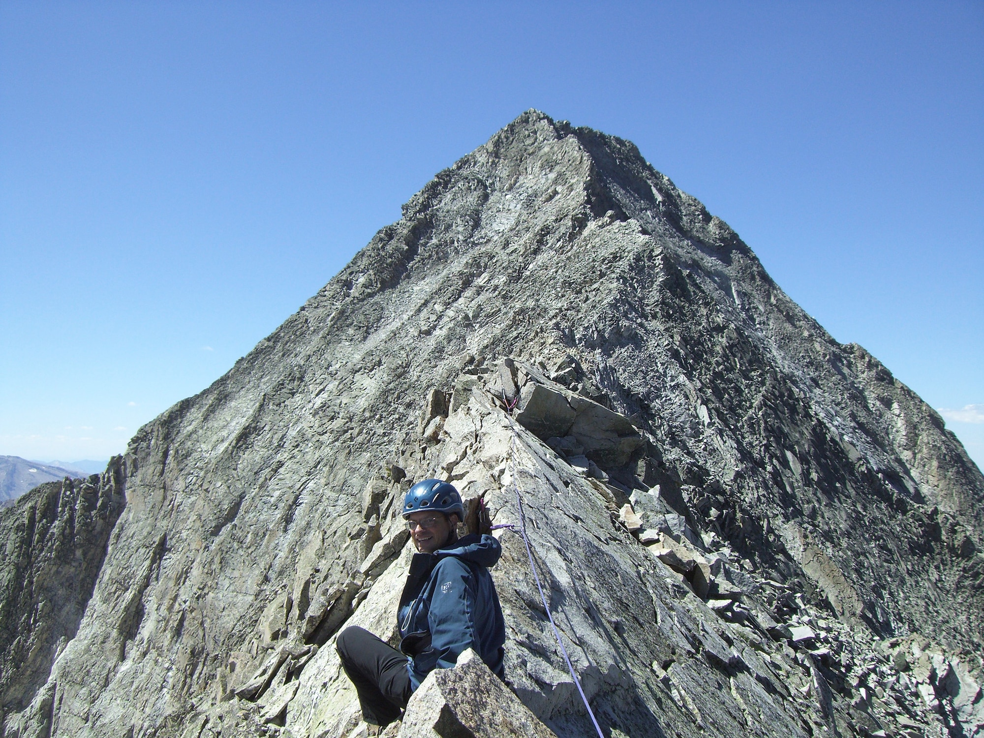 Col. Stan Vanderwerf, 542nd Combat Sustainment Group commander, has more than two decades of mountain climbing experience. He conquered this mountain, Capitol Peak in Colorado, in 18 hours. He started at 3 a.m. and hiked 17 miles roundtrip, finishing at 9 p.m. Courtesy photo