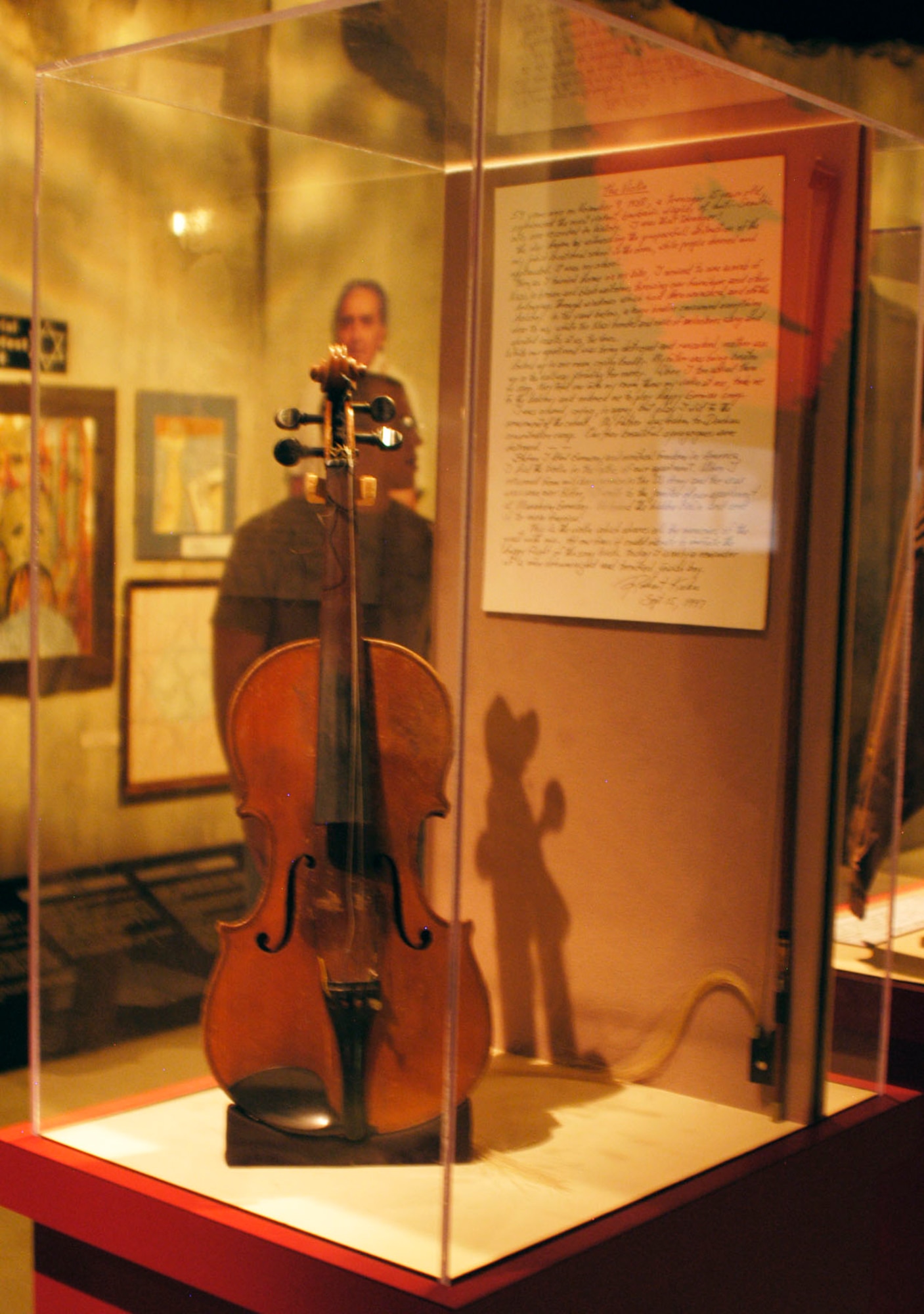 DAYTON, Ohio -- Violin in the "Prejudice & Memory: A Holocaust Exhibit" at the National Museum of the U.S. Air Force. (U.S. Air Force photo)