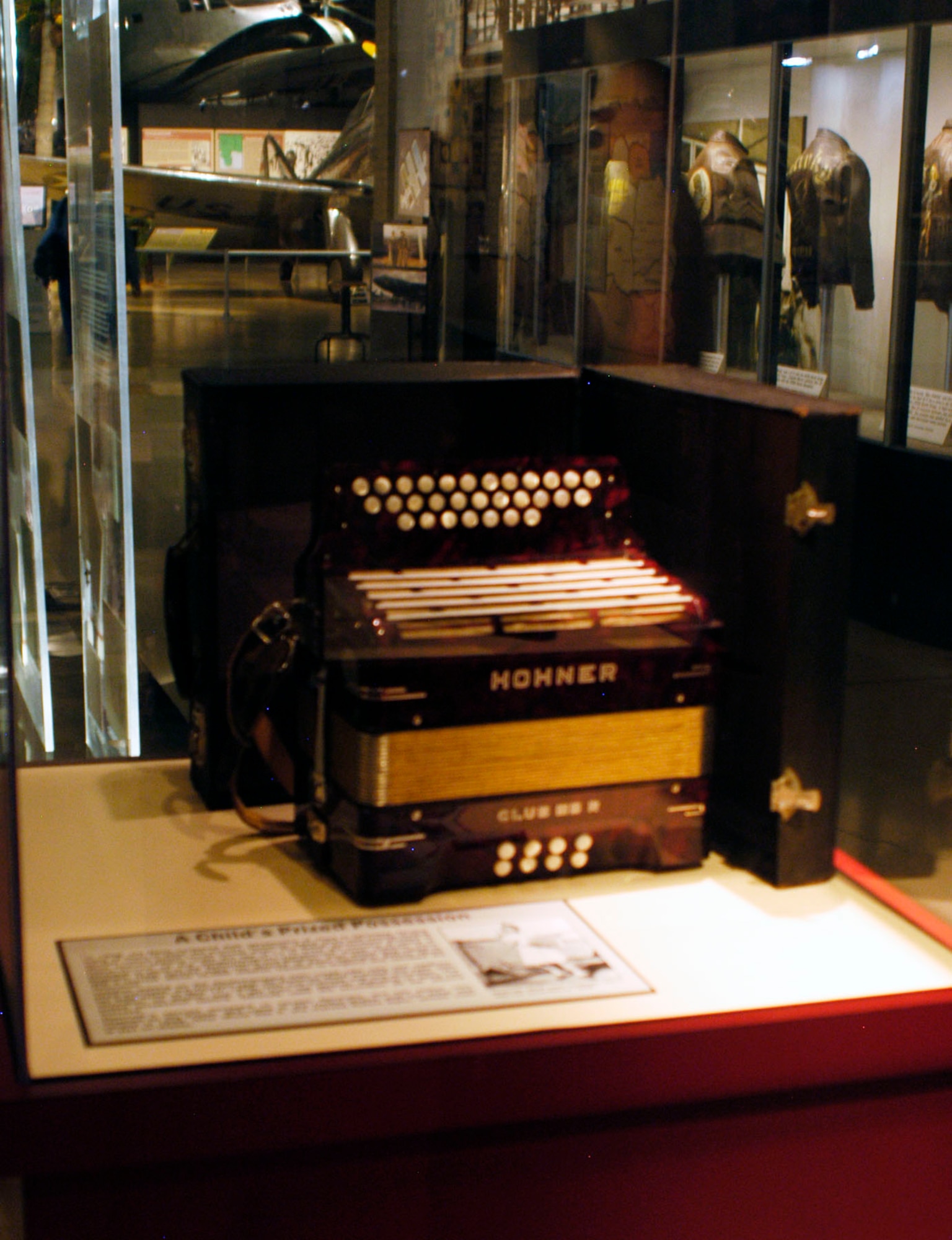 DAYTON, Ohio -- Accordion in the "Prejudice & Memory: A Holocaust Exhibit" at the National Museum of the U.S. Air Force. (U.S. Air Force photo)