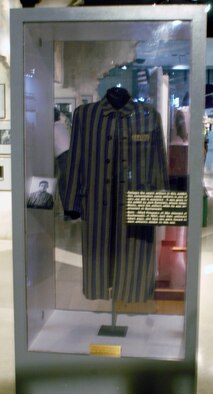 DAYTON, Ohio -- Concentration camp uniform in the "Prejudice & Memory: A Holocaust Exhibit" at the National Museum of the U.S. Air Force. (U.S. Air Force photo)