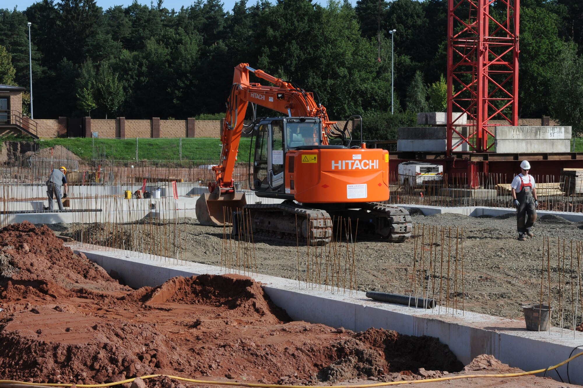 Construction for the new Joint Mobility Processing Center is underway on Ramstein Air Base, Germany, July 29, 2009. The JMPC processes over 500 military members per month for deployments. (U.S. Air Force photo by Airman 1st Class Caleb Pierce)
